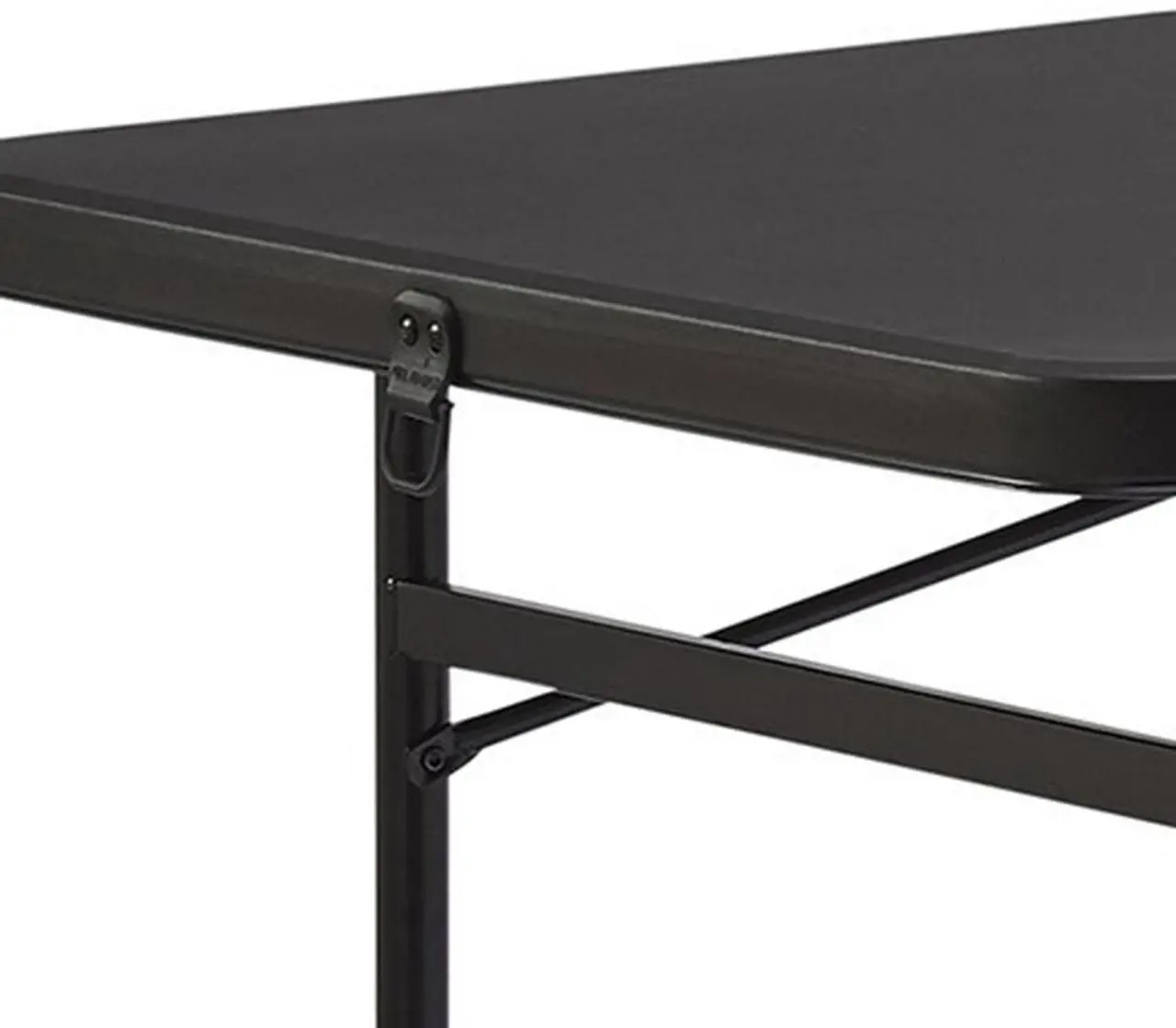 Alt view image 3 of 7 - Mainstays 6 Foot Bi-Fold Plastic Folding Table, Black