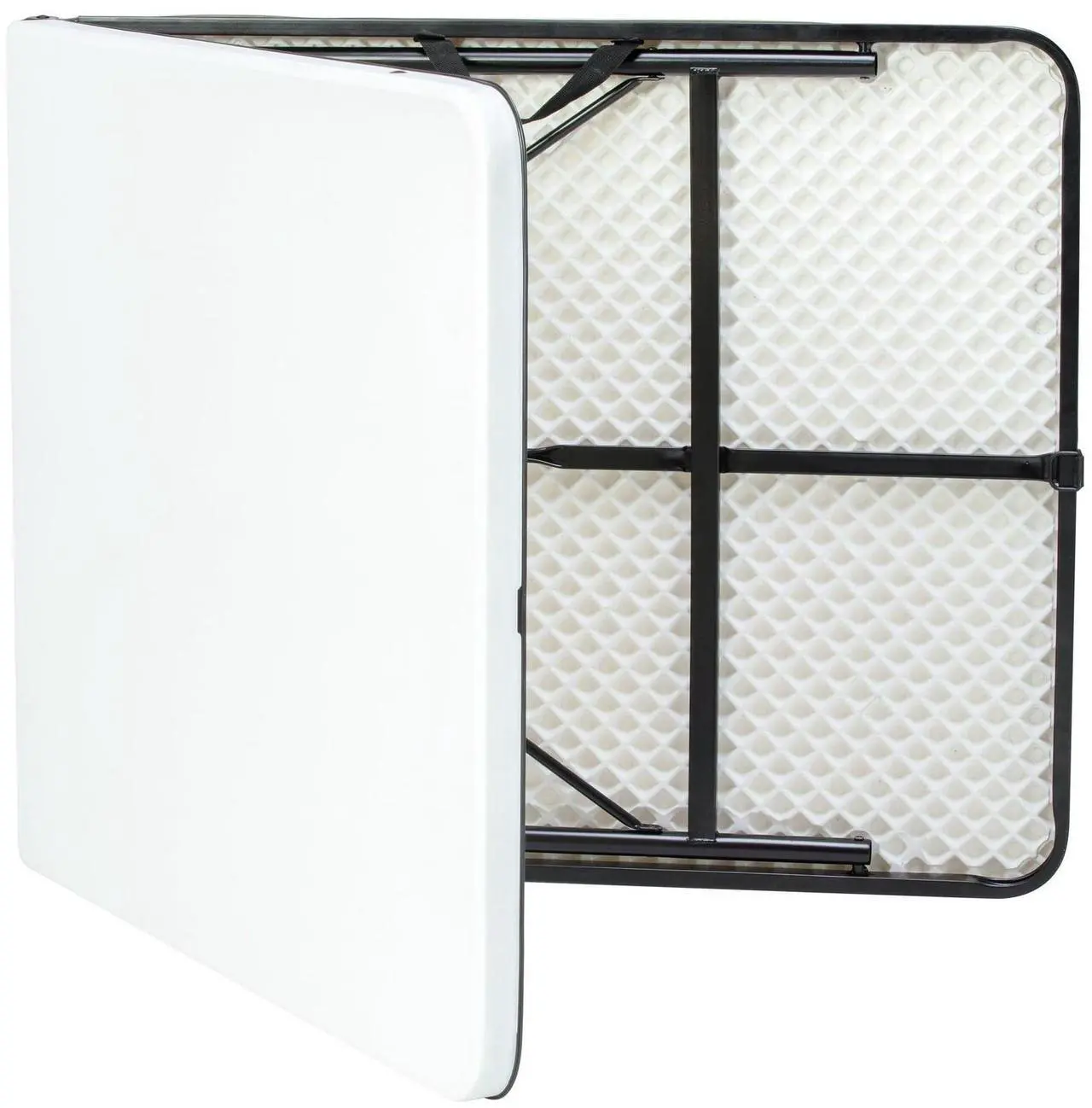 Alt view image 4 of 6 - Mainstays 6 Foot Bi-Fold Plastic Folding Table white