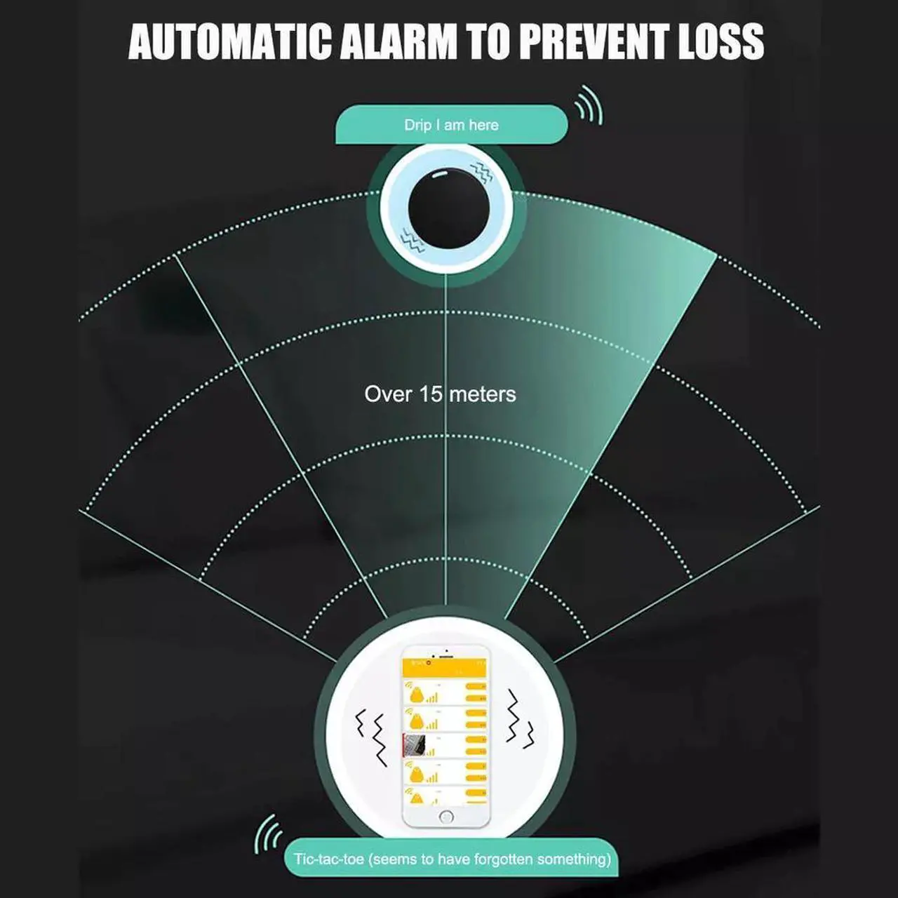 Alt view image 5 of 7 - Nshi Bluetooth Mini GPS Location Device Tracking Air Tag Key Pet Child Finder Tracker 8 Pin 2 PACKS