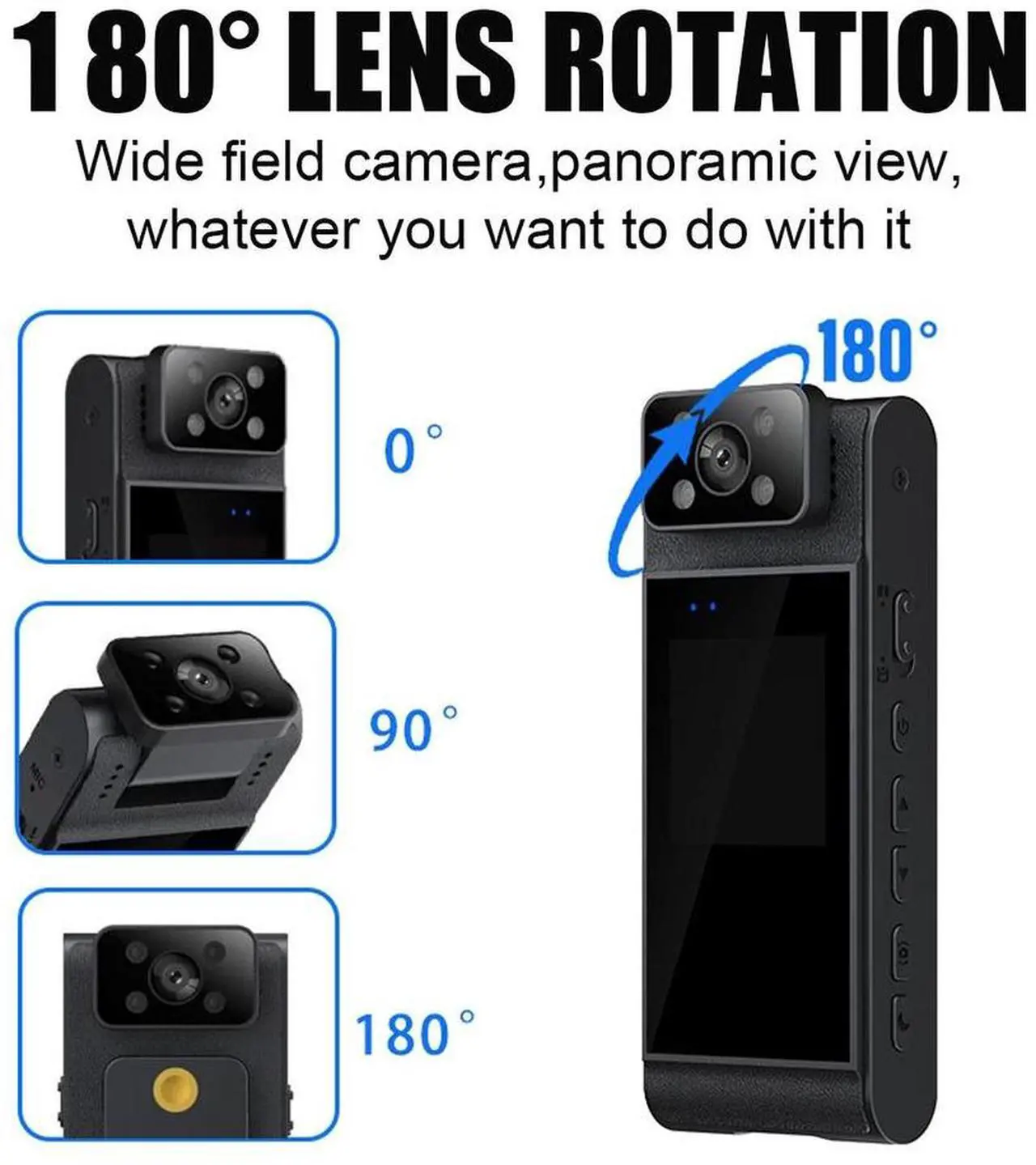 Alt view image 4 of 7 - 4K Mini WiFi Camera Camcorder Audio Recorder Night Vision Police Body Worn Cam