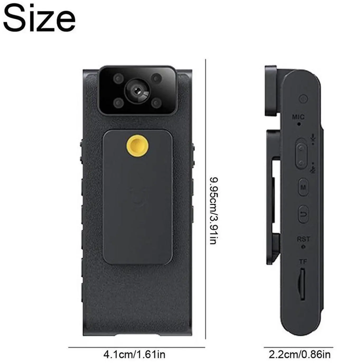 Alt view image 6 of 7 - 4K Mini WiFi Camera Camcorder Audio Recorder Night Vision Police Body Worn Cam
