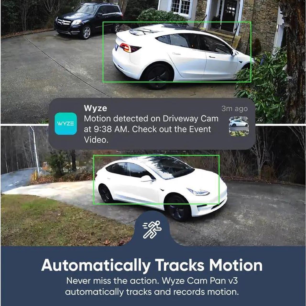 Alt view image 5 of 5 - WYZE Cam Pan v3 Indoor/Outdoor 1080p Pan/Tilt/Zoom Wi-Fi Smart Home Security Camera with Motion Tracking for Baby & Pet, Color Night Vision, 2-Way Audio, Works with Alexa & Google Assistant, white