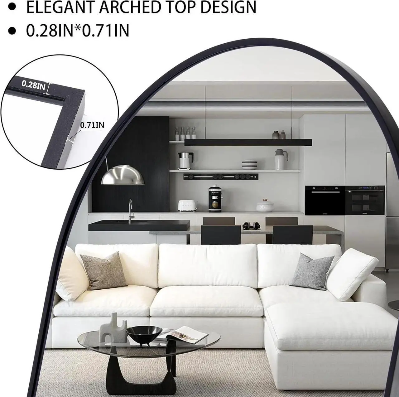 Alt view image 4 of 6 - Full-length Mirror Floor Mirror Large Wall Bedroom Mirror Stand Alloy Thin Frame