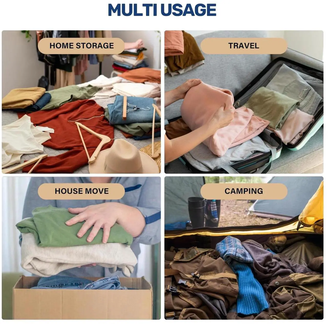 Alt view image 5 of 6 - Vacuum Storage Bags 25 Pack Space Saver Vacuum Seal Bags with Hand Pump