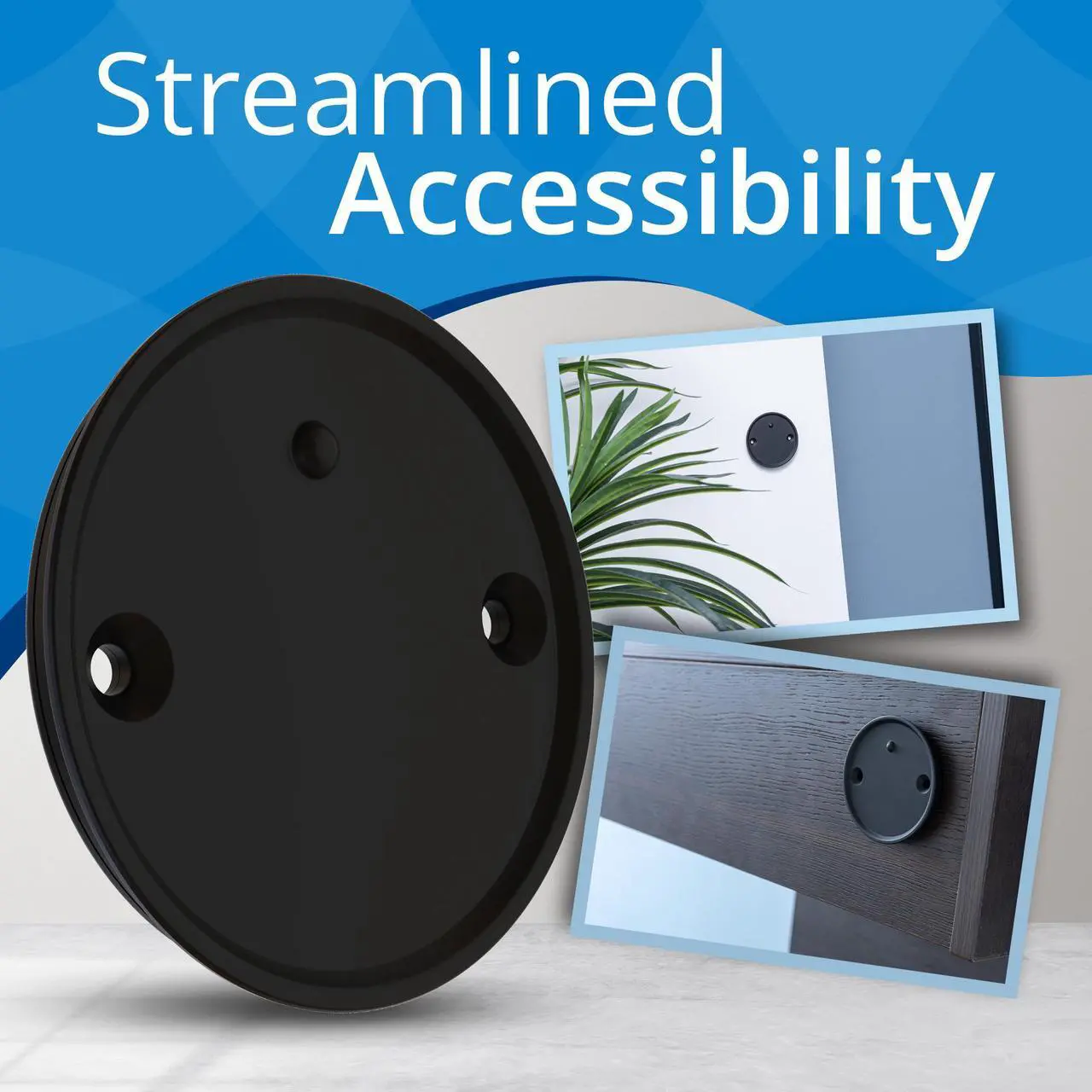 Alt view image 2 of 7 - Linxura Wall Mount - Magnetic Holder Smart Device Controller- Wall-Mounted Magnetic Dock with 3M Self-Adhesive Tape & Mounting Screws Included - Quick & Easy Installation - Midnight Oynx
