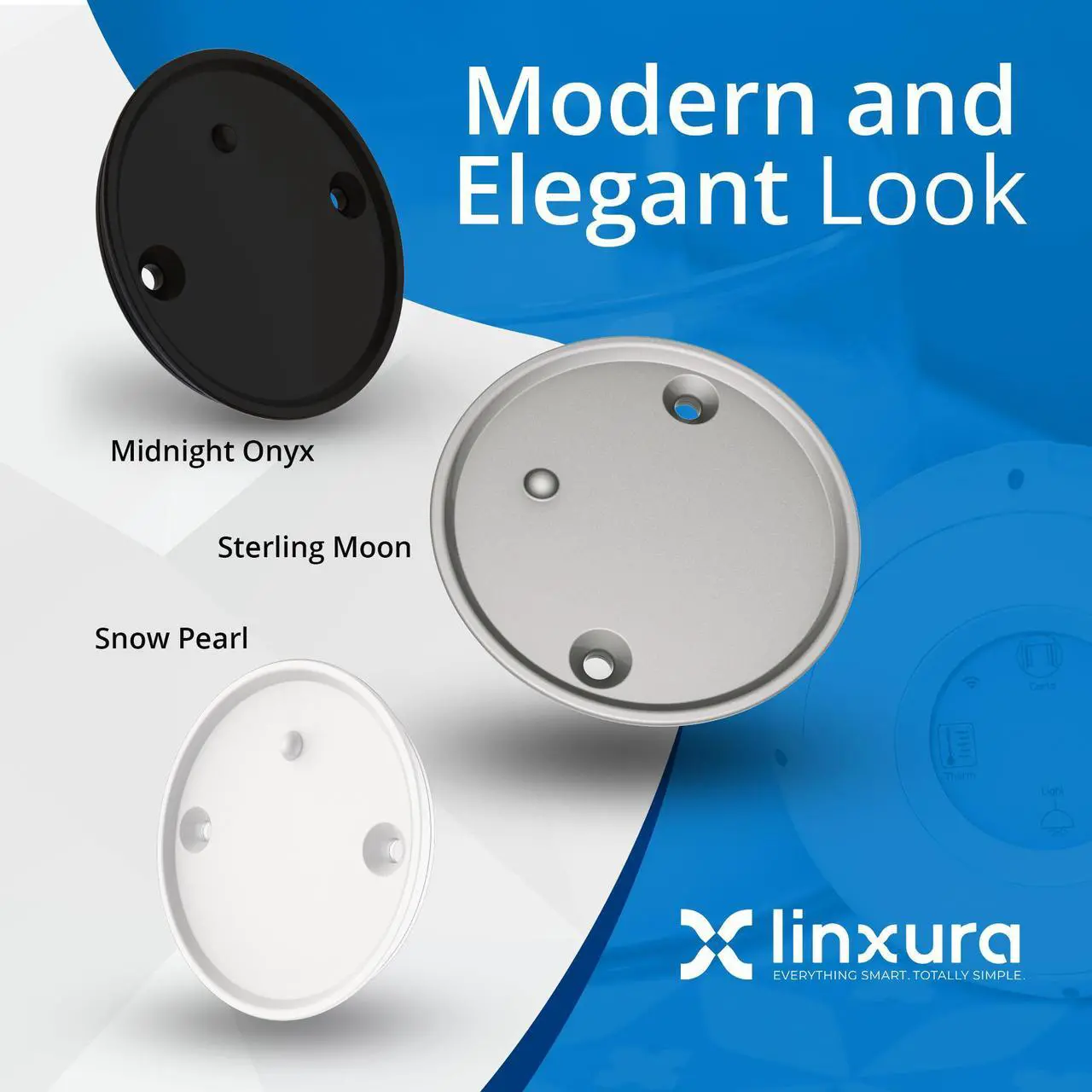 Alt view image 7 of 7 - Linxura Wall Mount - Magnetic Holder Smart Device Controller- Wall-Mounted Magnetic Dock with 3M Self-Adhesive Tape & Mounting Screws Included - Quick & Easy Installation - Midnight Oynx