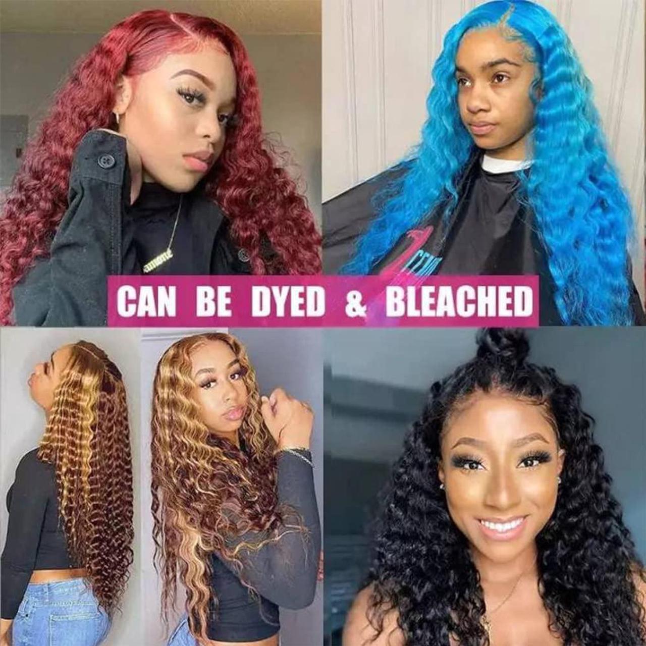 Alt view image 4 of 7 - Lace Front Wigs Human Hair MALAIKA Grade 10A 13x4 Deep Wave Lace Closure Wigs for Black Women 150% Density Brazilian Virgin Human Hair Wigs Pre Plucked with Baby Hair (20 Inch,Natural Color)
