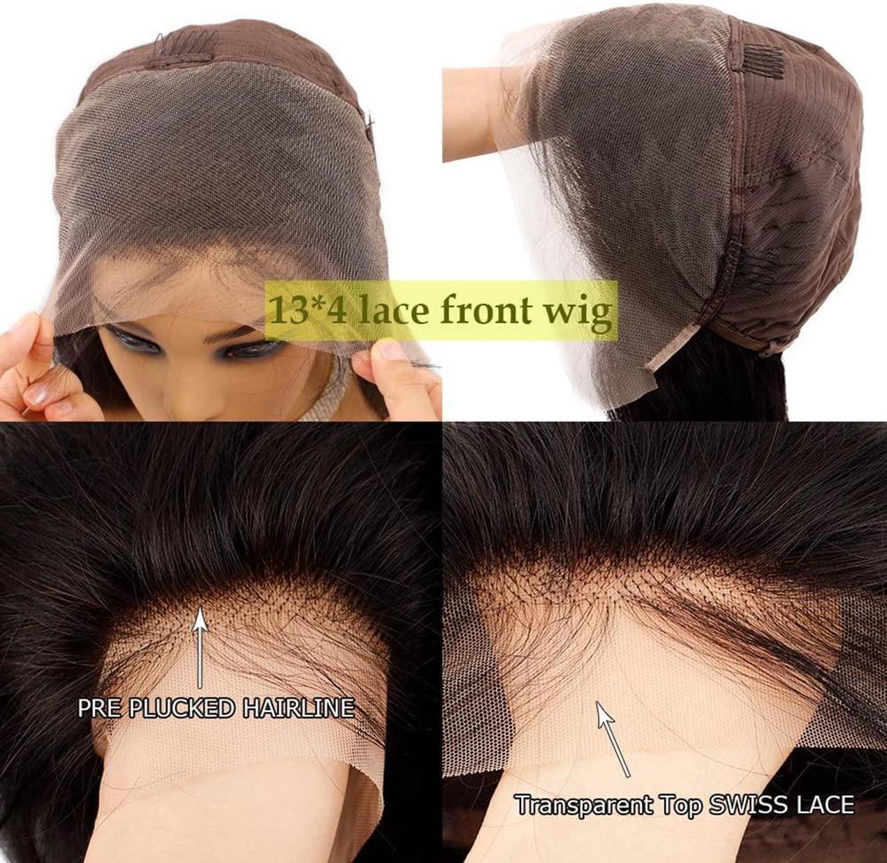 Alt view image 5 of 7 - Lace Front Wigs Human Hair MALAIKA Grade 10A 13x4 Deep Wave Lace Closure Wigs for Black Women 150% Density Brazilian Virgin Human Hair Wigs Pre Plucked with Baby Hair (20 Inch,Natural Color)