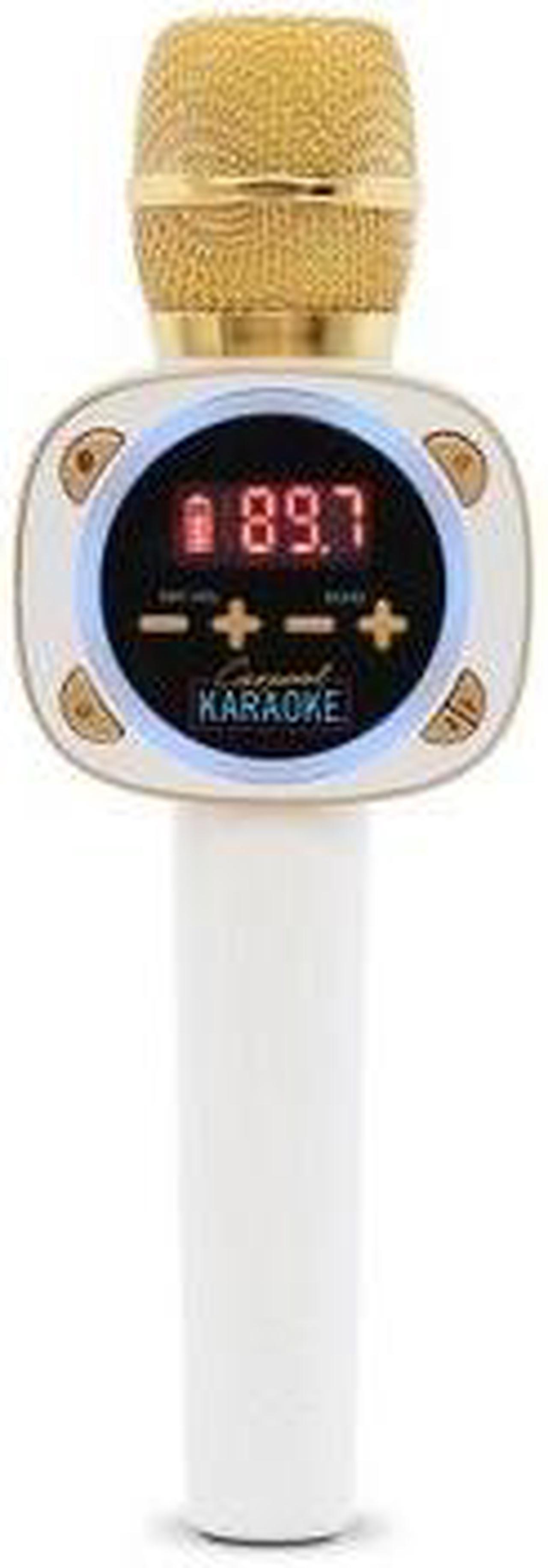Alt view image 4 of 16 - singing machine official carpool karaoke, the mic, bluetooth microphone for cars, white cpk545