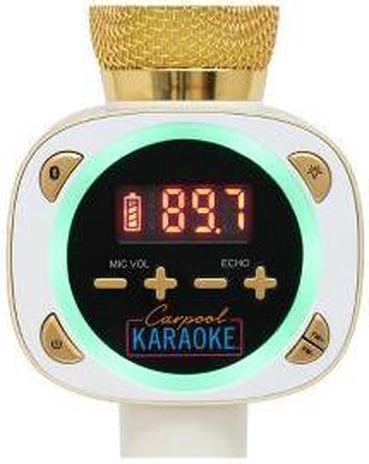 Alt view image 6 of 16 - singing machine official carpool karaoke, the mic, bluetooth microphone for cars, white cpk545