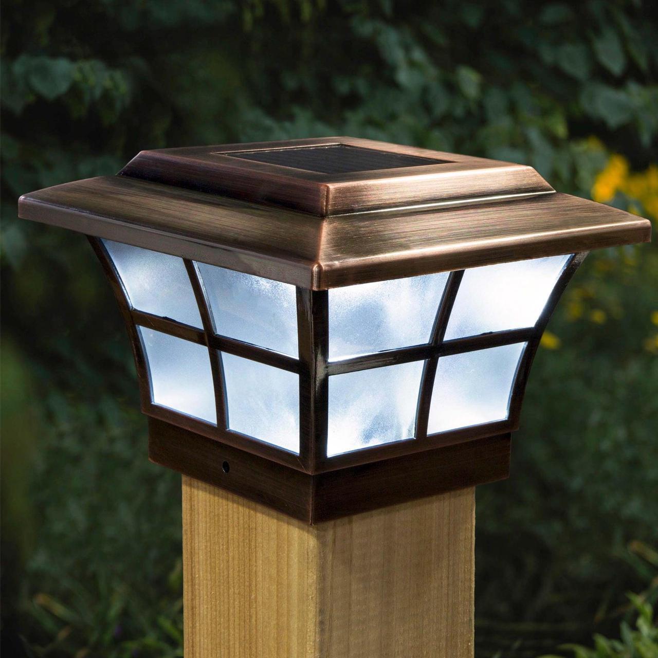 Main image of Classy Caps 4X4 Copper Plated Prestige Solar Post Cap