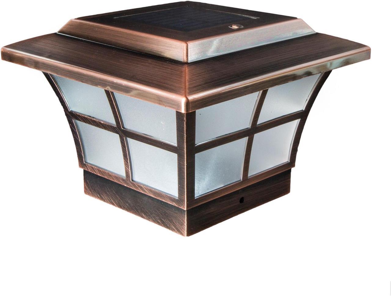 Alt view image 7 of 7 - Classy Caps 4X4 Copper Plated Prestige Solar Post Cap