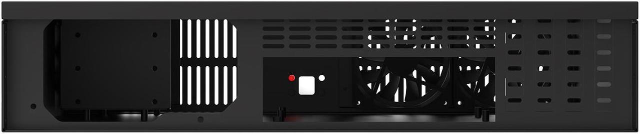 Alt view image 5 of 7 - 2U Micro ATX Compact Rackmount 3 x 3.5-inch HDD and 1 x 2.5-inch SSD Chassis Support ATX PS2 PSU, USB2.0 x 2