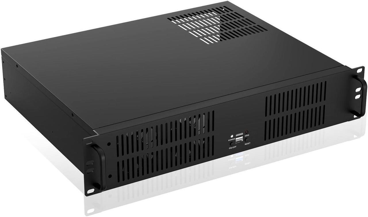 Main image of 2U Micro ATX Compact Rackmount 3 x 3.5-inch HDD and 1 x 2.5-inch SSD Chassis Support ATX PS2 PSU, USB2.0 x 2