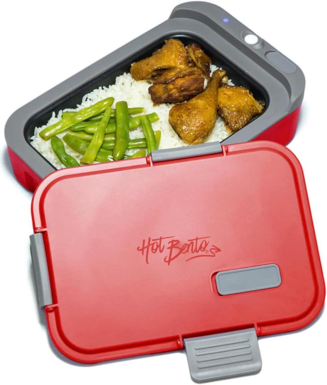 Main image of Hot Bento  Self Heated Lunch Box and Food Warmer  Battery Powered, Portable, Cordless, Hot Meals for Office, Travel, Jobsite, Picnics, Outdoor Recreation, Kitchen Meal Prep - Hot Red