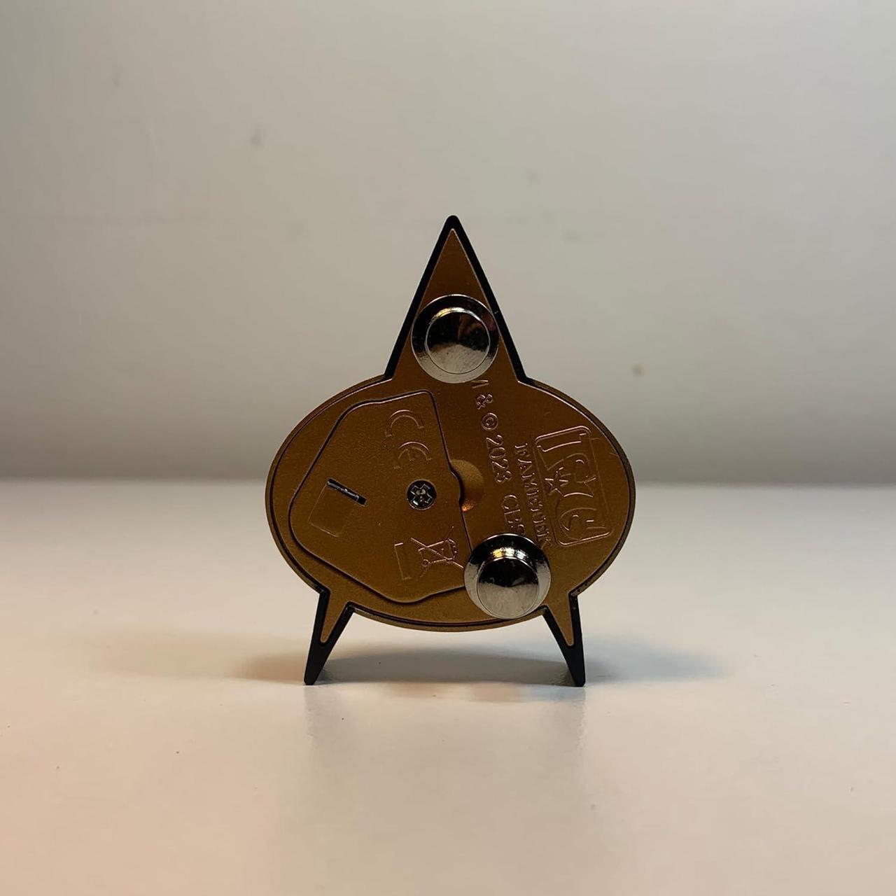Alt view image 5 of 7 - Star Trek The Next Generation Chirping Communicator Badge, TNG ComBadge Non Bluetooth Version, Star Trek Memorabilia, Gifts and Collectibles