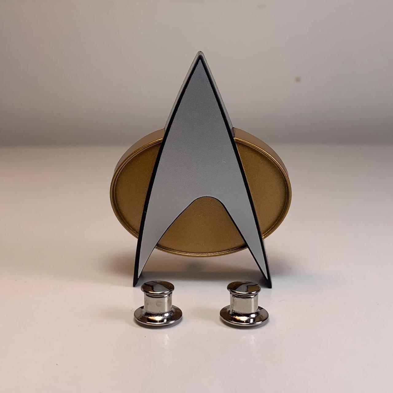 Alt view image 4 of 7 - Star Trek The Next Generation Chirping Communicator Badge, TNG ComBadge Non Bluetooth Version, Star Trek Memorabilia, Gifts and Collectibles