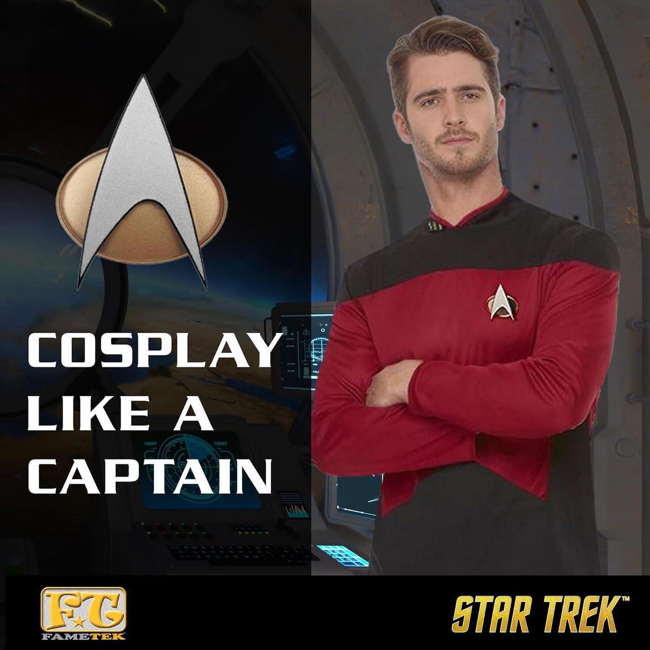Alt view image 3 of 7 - Star Trek The Next Generation Chirping Communicator Badge, TNG ComBadge Non Bluetooth Version, Star Trek Memorabilia, Gifts and Collectibles
