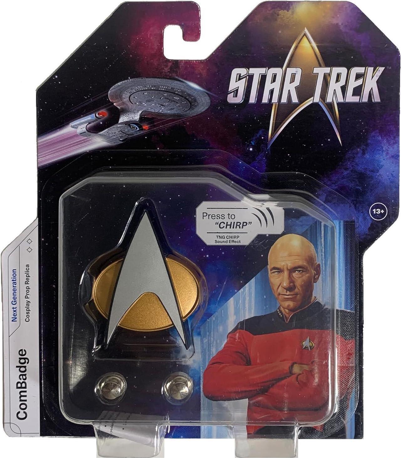 Alt view image 2 of 7 - Star Trek The Next Generation Chirping Communicator Badge, TNG ComBadge Non Bluetooth Version, Star Trek Memorabilia, Gifts and Collectibles