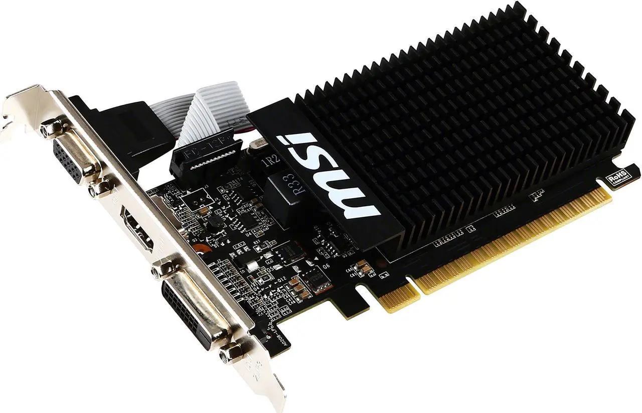 Alt view image 2 of 5 - MSI GT 710 1GD3H LP NVIDIA GeForce GT 710 1GB