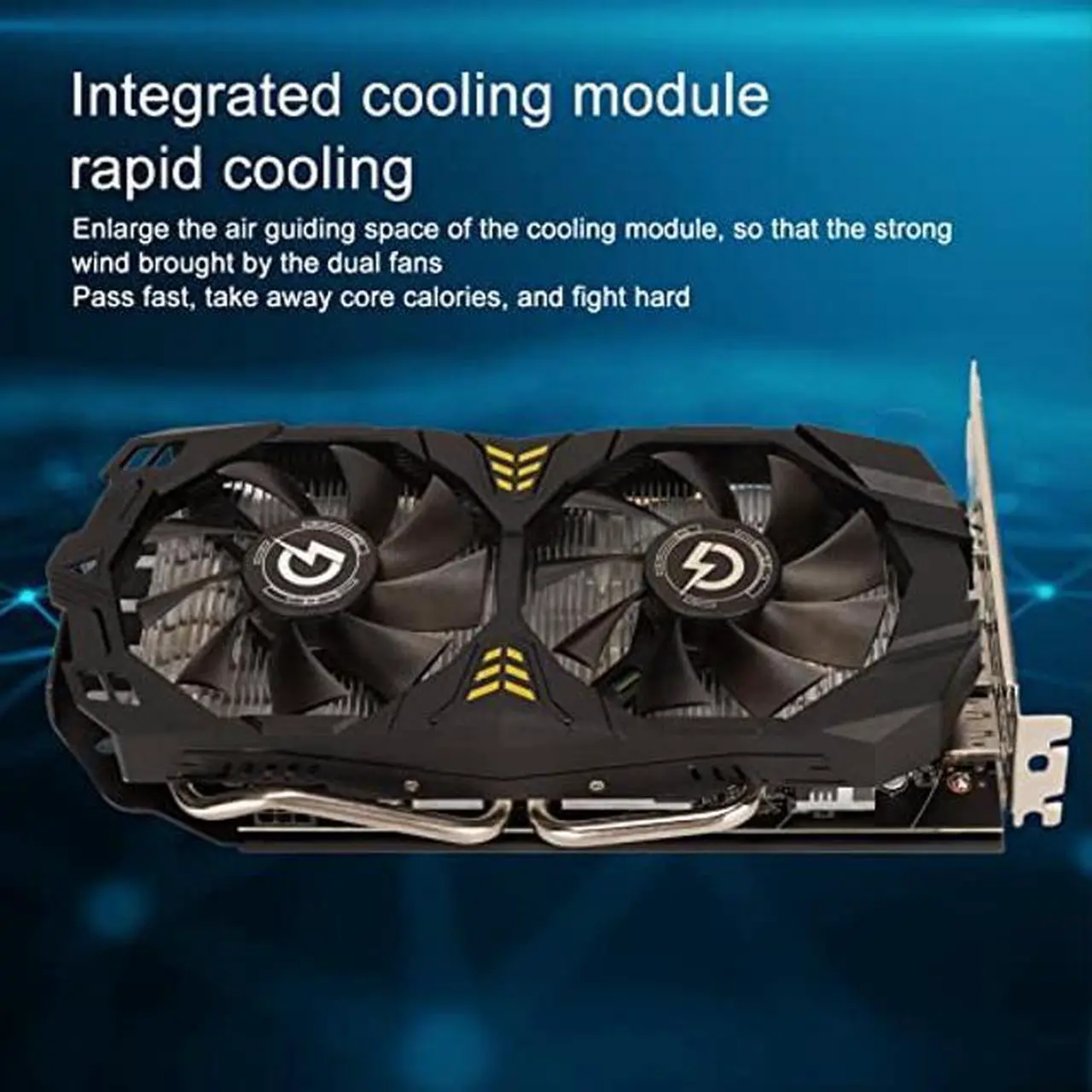 Alt view image 2 of 5 - Dpofirs RX 580 8GB Graphics Card, 3 DP 1244MHz GPU,GDDR5 with 2 Fans, 256 Bit Graphics Card for Gaming PC, HD PCI Express 3.0