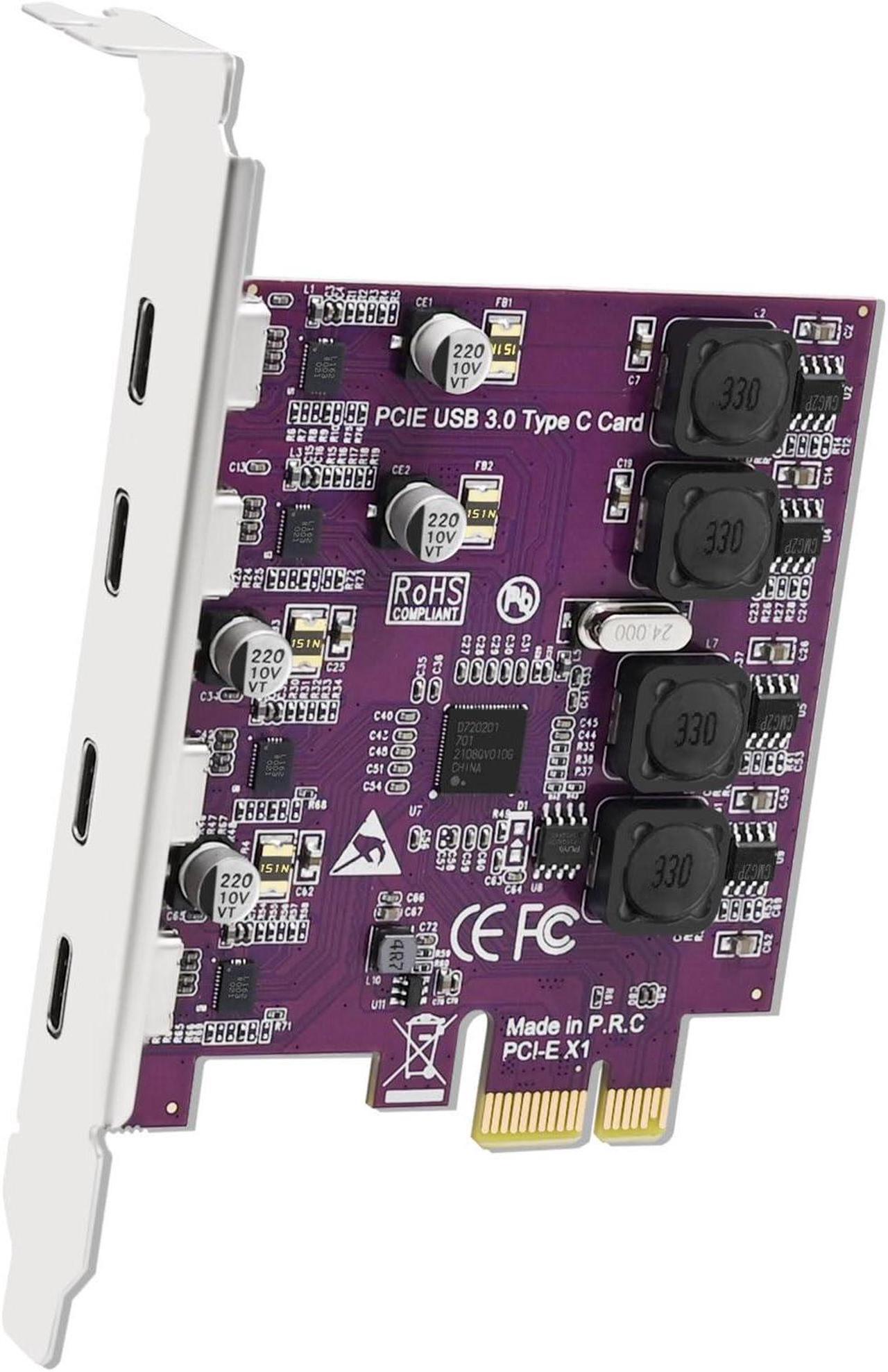 Main image of FebSmart 4X 5Gbps USB-C Ports PCI Express USB 3.0 Expansion Card for Windows 11, 10, 8.x, 7, Vista, XP Desktop PCs, Built in Self-Powered Technology, No Need Additional Power Supply (FS-U304C-Pro)