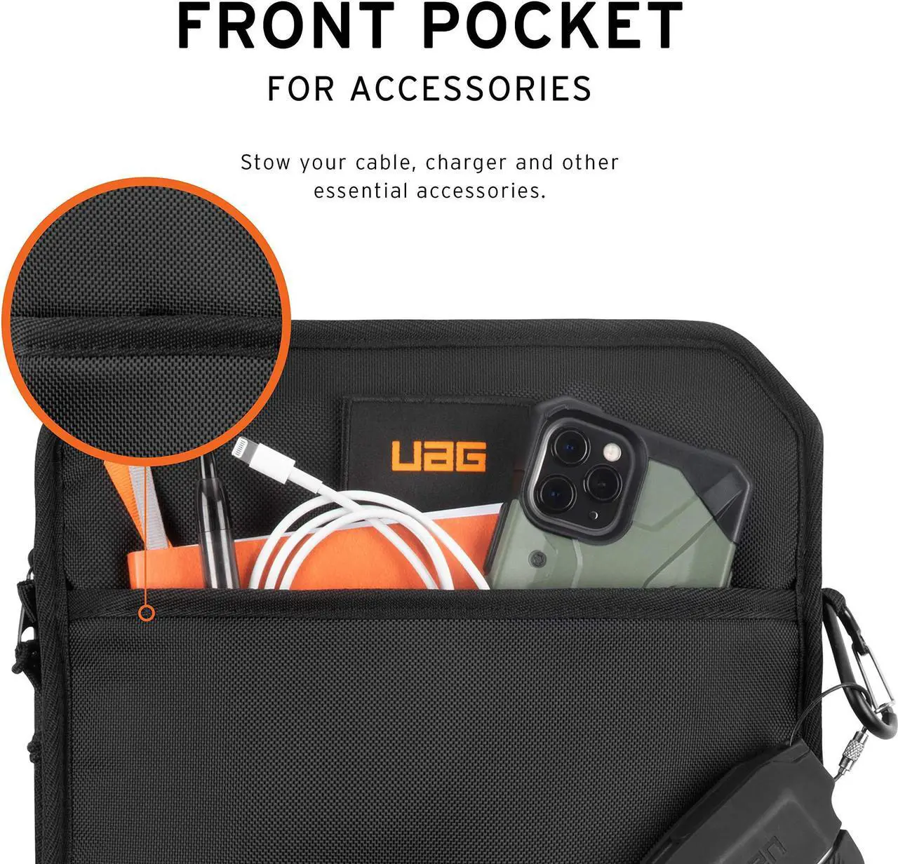 Alt view image 5 of 5 - URBAN ARMOR GEAR UAG Compatible with iPad Pro 11-inch 2nd/3rd/4th Gen 2020-2022 (A2759 A2435 A2761 A2762) Shock Sleeve Lite Case Durable 360 Degree Protection Impact Resistant Protective Bag, Black