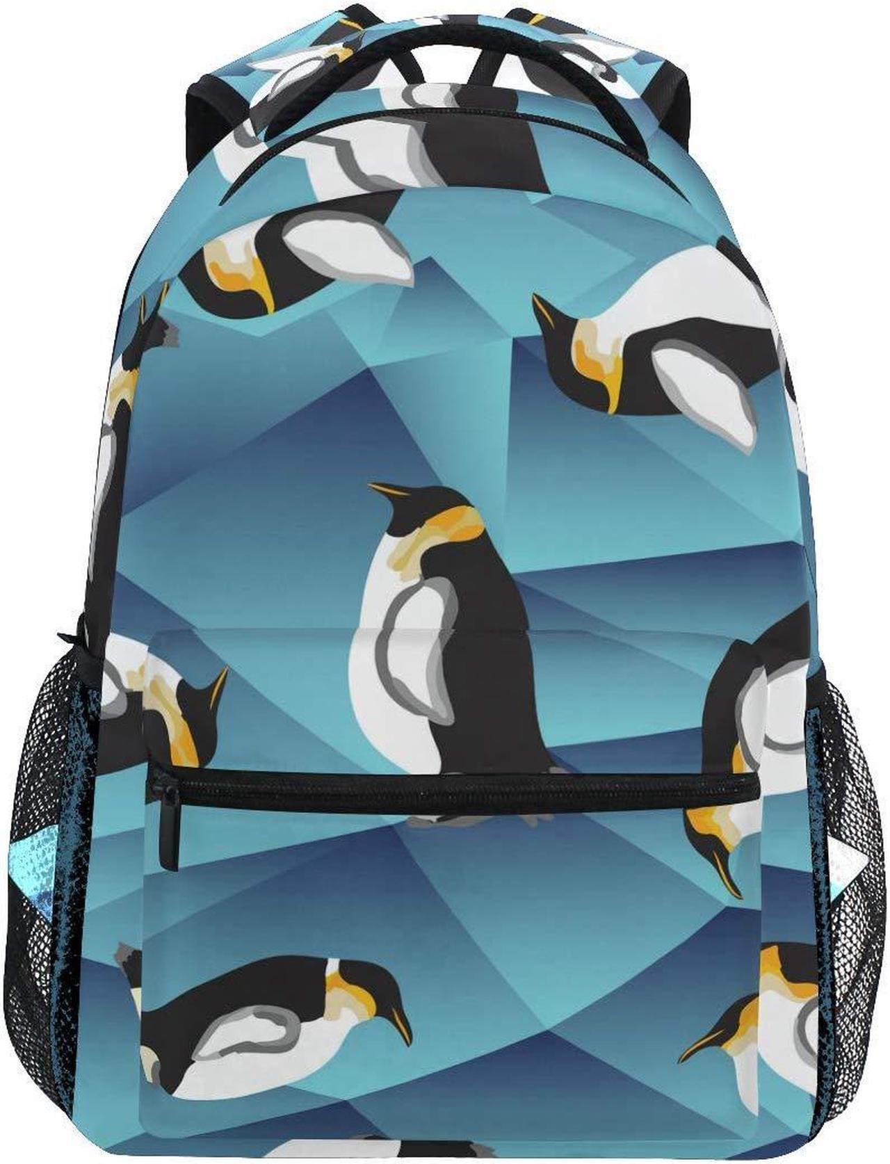 Main image of Penguins Backpack for Boys Girls Penguin Bookbag Elementary School Casual Travel Bag Computer Laptop Daypack One Size