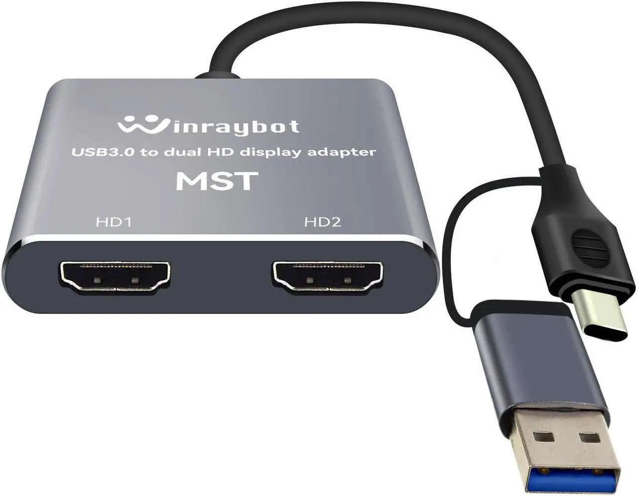 Main image of USB to HDMI Adapter for 2 Monitors-USB3.0 to Dual hdmi Adapter for 3 Monitors-USB to displayport Adapter Supports Mac & Windows/Dual HDMI Extender -External Video & Graphics Card Adapter