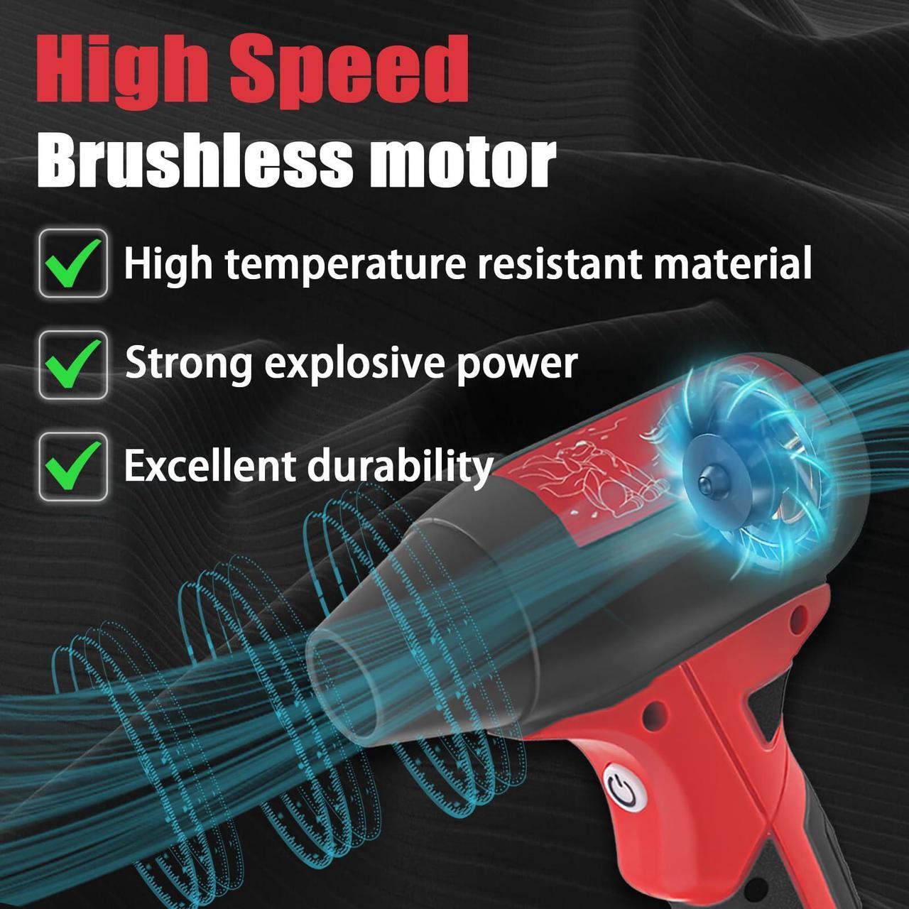 Alt view image 4 of 5 - Laimiao Mini Jet Dry Blower Fan for Milwaukee M18 Battery,130000RPM Electric Air Duster,Rechargeable Cordless Jet Fan Blower for PC, Leaf Blower, Car and Outing Jobsite (Battery Not Included)