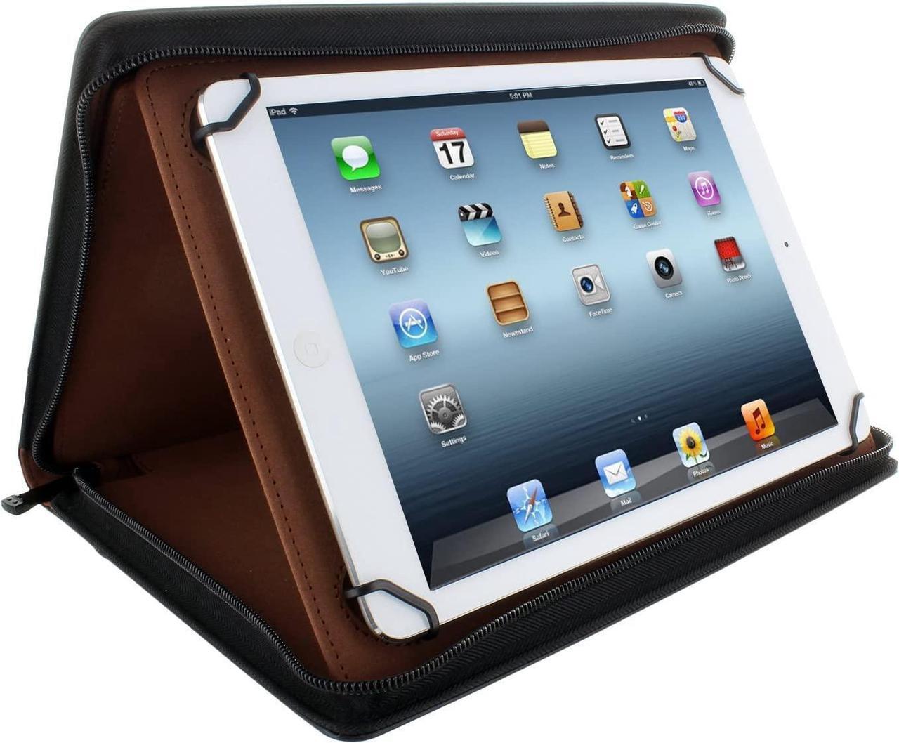 Alt view image 2 of 5 - KHOMO Universal Tablet Padfolio Zippered Case for iPad Pro 12.9 Inch - Black - Compatible with All Versions of iPad Pro 12.9 inches (KHO-1700)