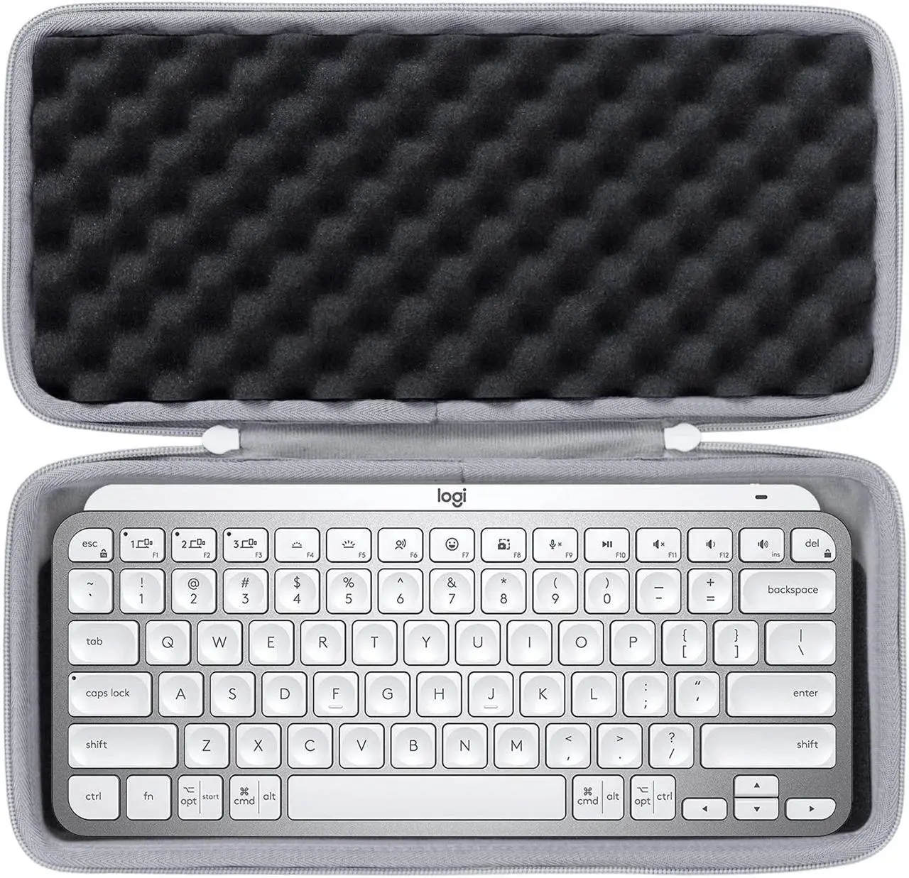 Alt view image 2 of 5 - Hard Case for Logitech Lift Vertical Mouse + MX Keys Mini Keyboard