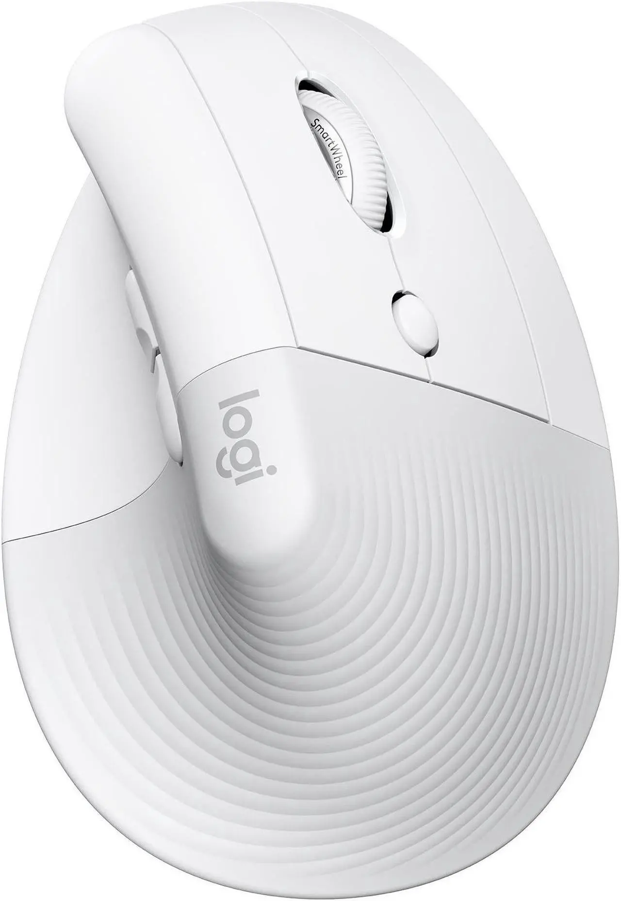 Main image of Logitech Lift Vertical Ergonomic Mouse, Wireless, Bluetooth or Logi Bolt USB receiver, Quiet clicks, 4 buttons, compatible with Windows/macOS/iPadOS, Laptop, PC - Off White