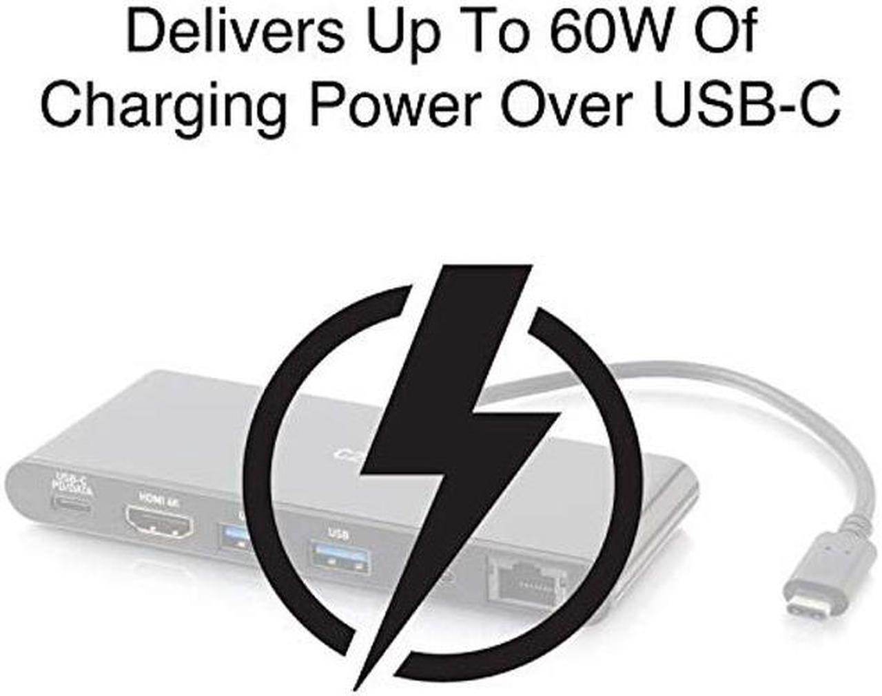 Alt view image 3 of 5 - C2G Docking Station, USB C Docking Station, 4K Docking Station, Macbook USB C Hub, USB C Adapter for Macbook Pro & Air - Compatible with USB-C & Thunderbolt 3 Laptops, Black, Cables to Go 28845