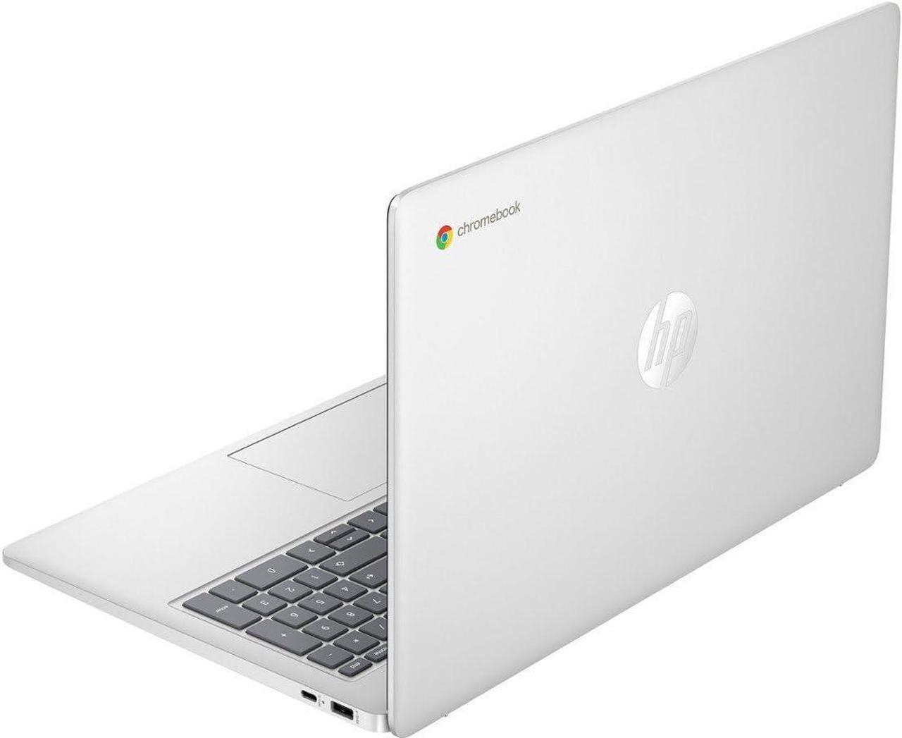 Alt view image 4 of 5 - HP Newest 15.6'' HD Chromebook Laptop, Intel Processor N200, 8GB RAM, 64GB eMMC + 64GB Card, Webcam, WiFi, Zoom Meeting, Bluetooth, USB-A&C, Chrome OS- Natural Silver, JVQ MP,2X Storage