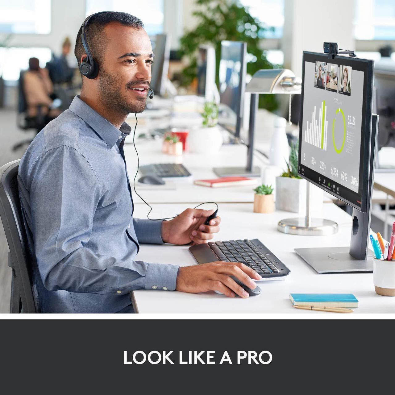 Alt view image 2 of 5 - Logitech C920 Hd Pro Webcam (Black) Black