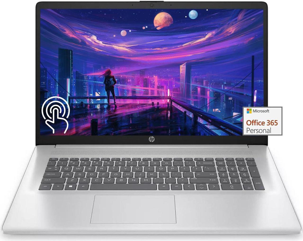 Main image of HP 17 Touchscreen Laptop Computer for Student and Business, 17.3" HD+ Touch Laptop, Intel Pentium Silver-N5030, 4GB RAM, 128GB SSD, 1 Year Microsoft 365, Wi-Fi, HDMI, Windows 11 Home in S Mode