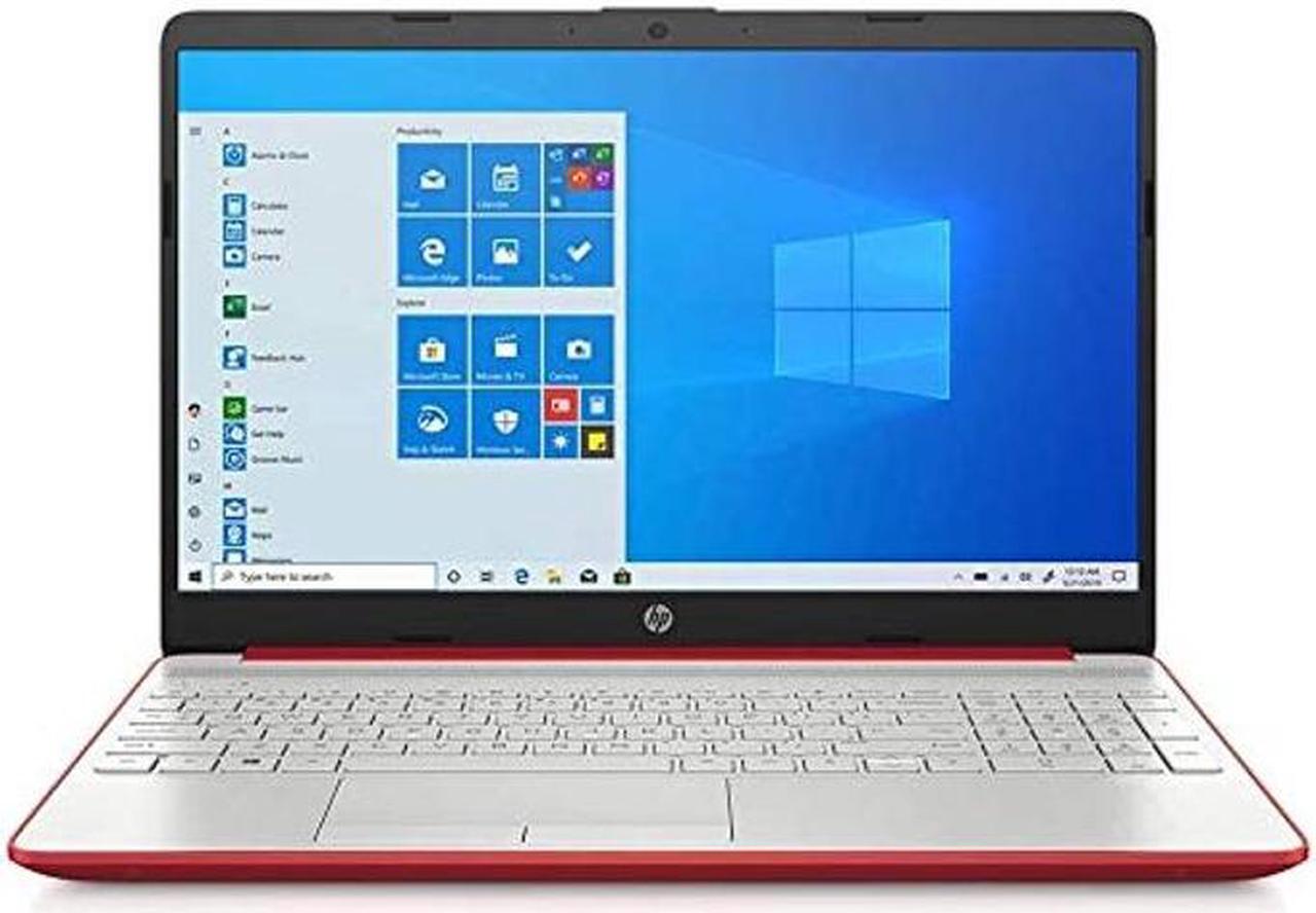 Main image of HP 2023 15.6" HD Laptop Computer Intel Dual-Core Pentium Gold 6405U 4GB DDR4 500GB HDD Intel UHD Graphics HD Webcam Bluetooth RJ-45 USB-C HDMI Windows 10 Scarlet Red w/RE 32GB USB