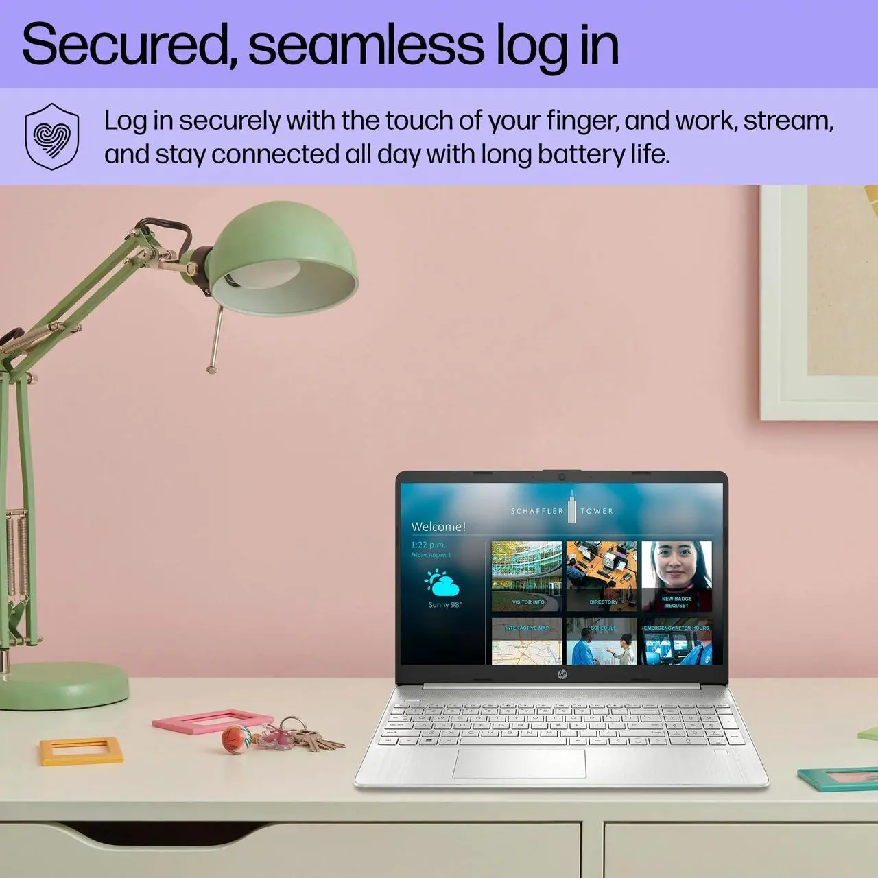 Alt view image 5 of 5 - HP 15-DY500 Laptop, 2023, 15.6" 1920 x 1080, Intel Core i3-1215U 6-Core, 8GB DDR4, 512GB SSD, Windows 11 Pro, Wi-Fi 5, Bluetooth 4.2, Fingerprint, 720p HD Camera, Natural Silver