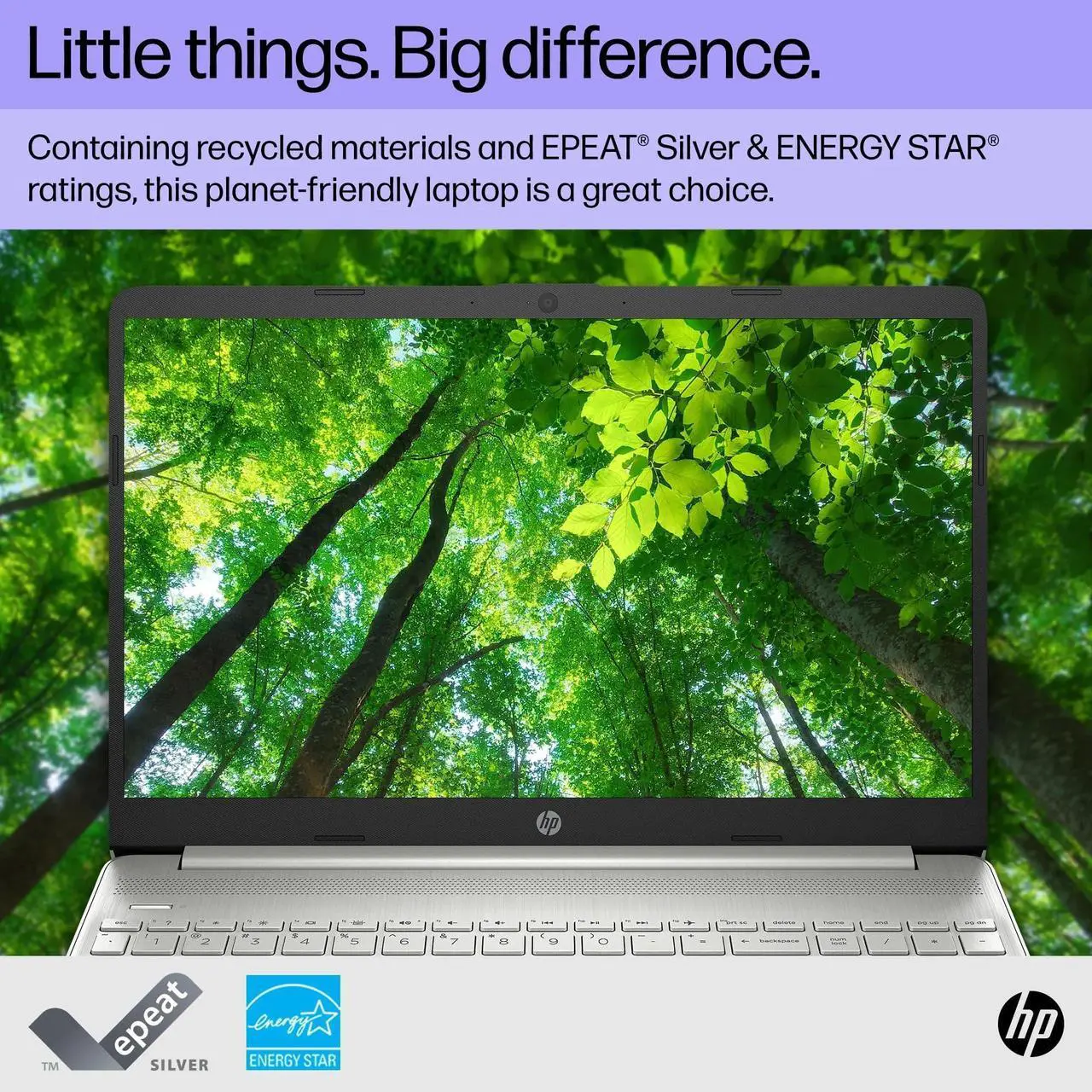 Alt view image 4 of 5 - HP 15-DY500 Laptop, 2023, 15.6" 1920 x 1080, Intel Core i3-1215U 6-Core, 8GB DDR4, 512GB SSD, Windows 11 Pro, Wi-Fi 5, Bluetooth 4.2, Fingerprint, 720p HD Camera, Natural Silver