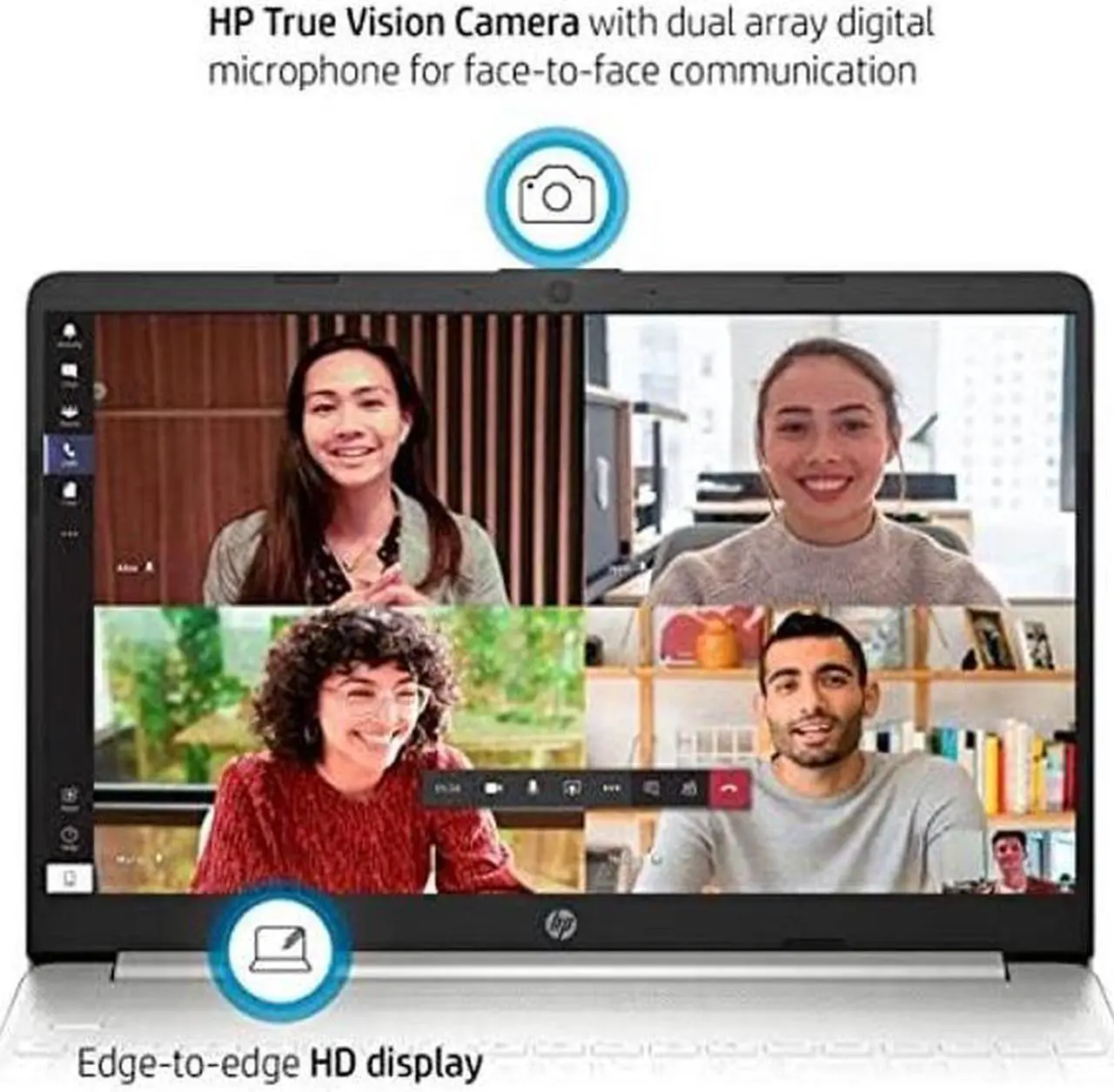 Alt view image 4 of 5 - HP 15.6" Full HD (1920 x 1080) Laptop, 11th Gen Intel Core i5-1135G7 Processor, 8GB DDR4 RAM, 256GB SSD, WiFi, Bluetooth, HDMI, Windows 11 Home, Natural Silver W/MD Accessories