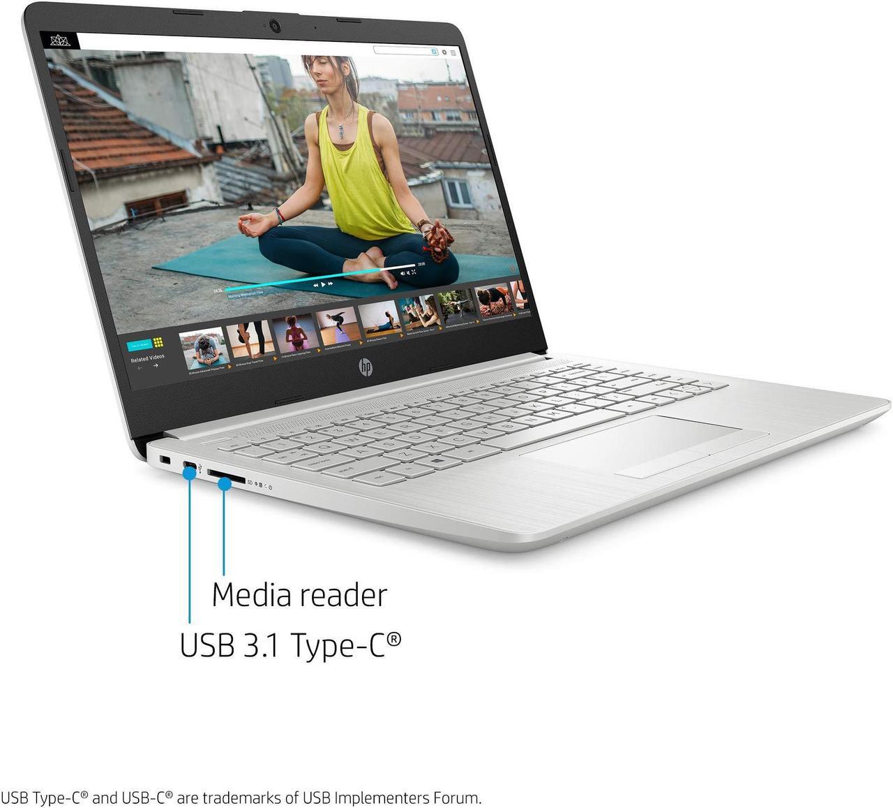 Alt view image 3 of 5 - HP Latest Laptop - AMD Ryzen 3-3250U(2 Core) - 14" FHD 1920x1080 - Radeon Vega 3 Graphics - 8GB DDR4 RAM 256GB NVMe SSD -WiFi5 - BT - Type-C - HDMI - RJ45 - Webcam - Windows 11 Home