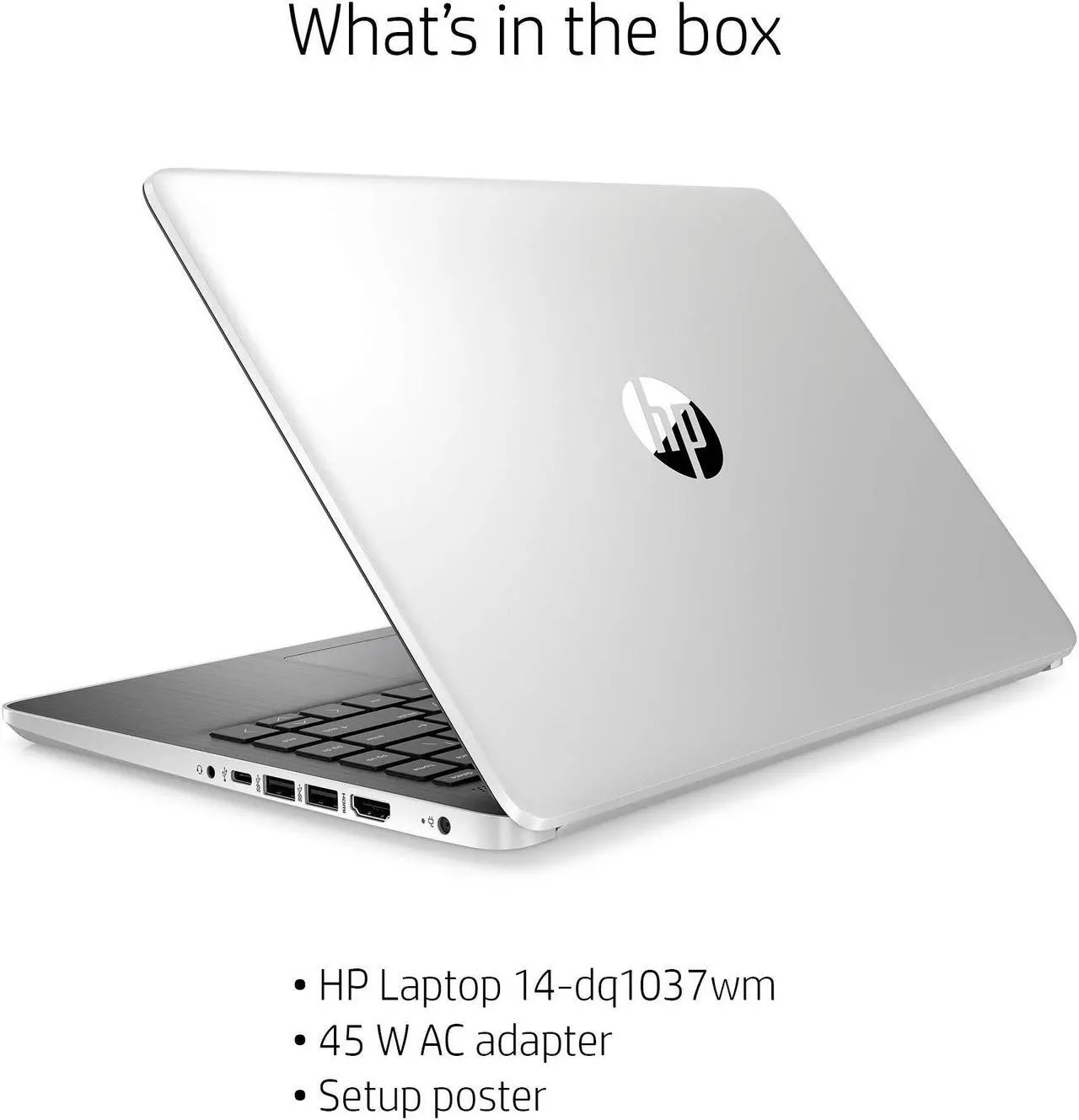 Alt view image 4 of 5 - HP 2022 14'' HD Home and Business Laptop PC Intel 10th Gen 2-Core i3-1005G1 8GB DDR4 RAM 256GB M.2 SSD Intel UHD Graphics WIFI AC BT USB-C HDMI RJ45 Webcam Silver Windows 11 Pro w/Accessories