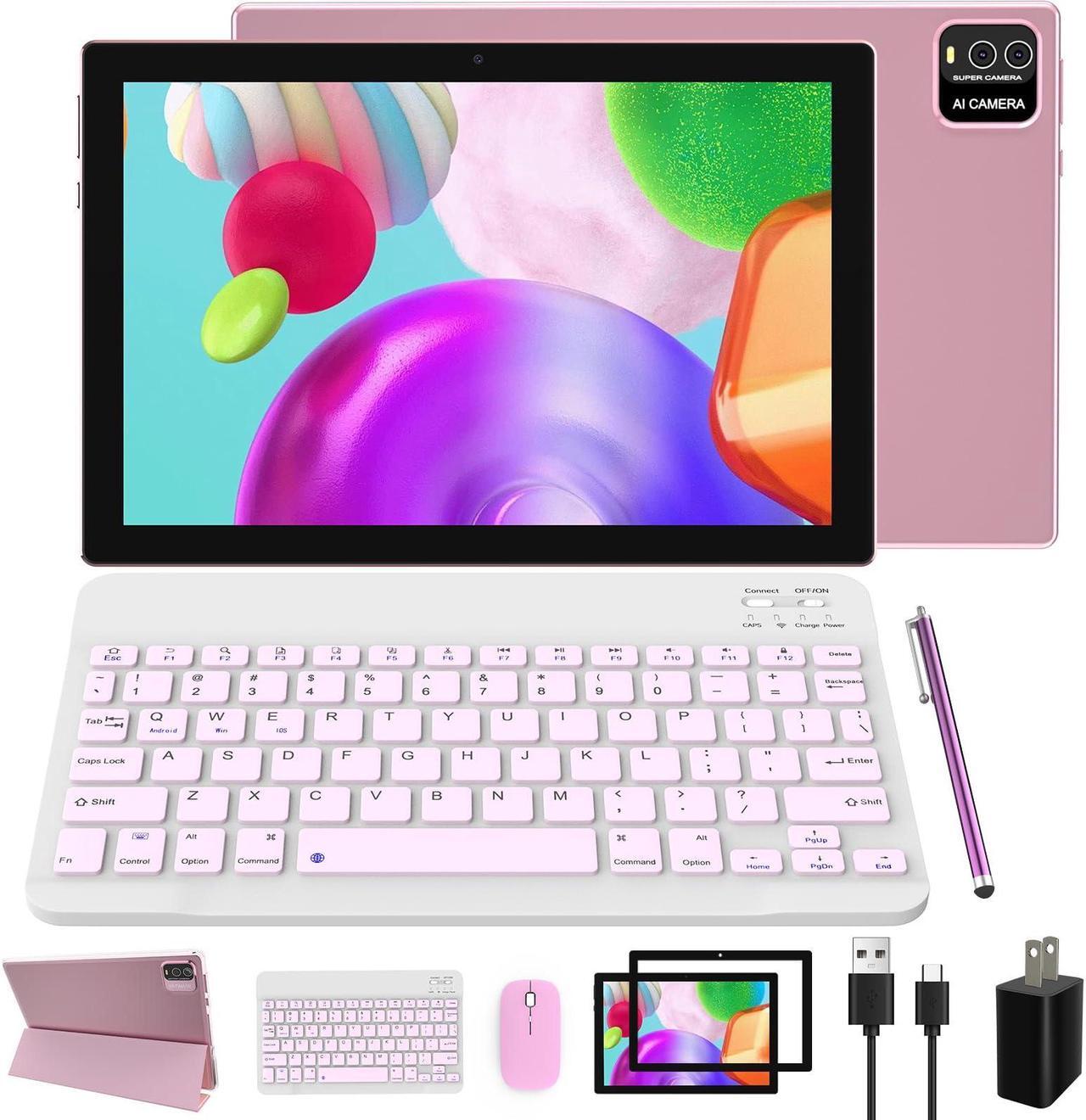 Main image of Android Tablet 2 in 1 Tablets 10 Inch, Tablet with Keyboard Mouse Case Protective Film Stylus Android 13.0 Tableta Computer Set 10.1" Tab 64GB+8GB 8MP Dual Camera 6000mAh Battery WIFI Game Tableta PC