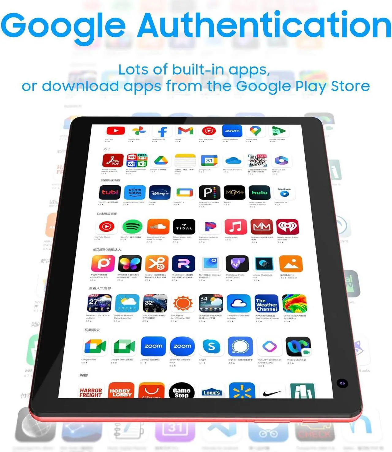 Alt view image 4 of 5 - COOPERS Tablet 10 inch, Android 12 Tablet, 32GB ROM 512GB Expand Computer Tablets, Quad Core Processor 6000mAh Battery, 1280x800 IPS Touch Screen, 2+8MP Dual HD Camera, Bluetooth WiFi Tablet PC