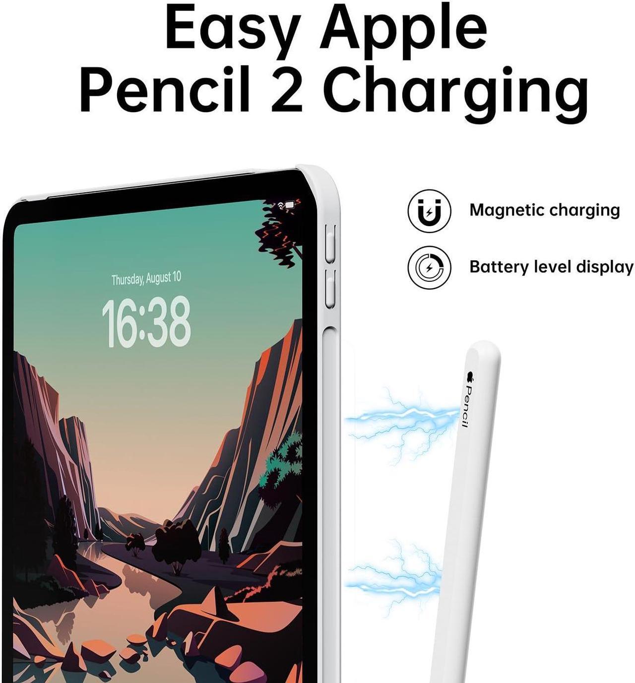 Alt view image 2 of 5 - EISSCCE iPad Pro case Compatible with Magic Keyboard & Smart Keyboard Folio,Works with 2020-2022 12.9" iPad Pro,Magnetic iPad Case Support Apple Pencil Charging (Keyboard Not Included) (White)