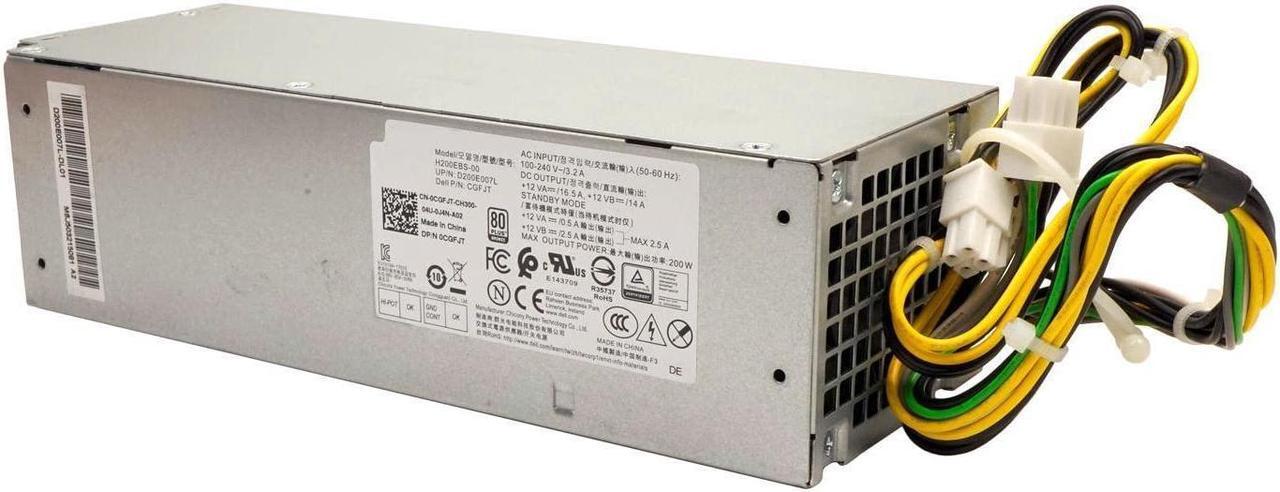 Main image of Power Supply Replacement for Dell Optiplex 3060 5060 3070 Inspiron 3470 200W 4FHYW 04FHYW CGFJT 0CGFJT H200EBS-00 X61RM 8 KVYY L200AS-00 H200AS-00 L200EBS-00