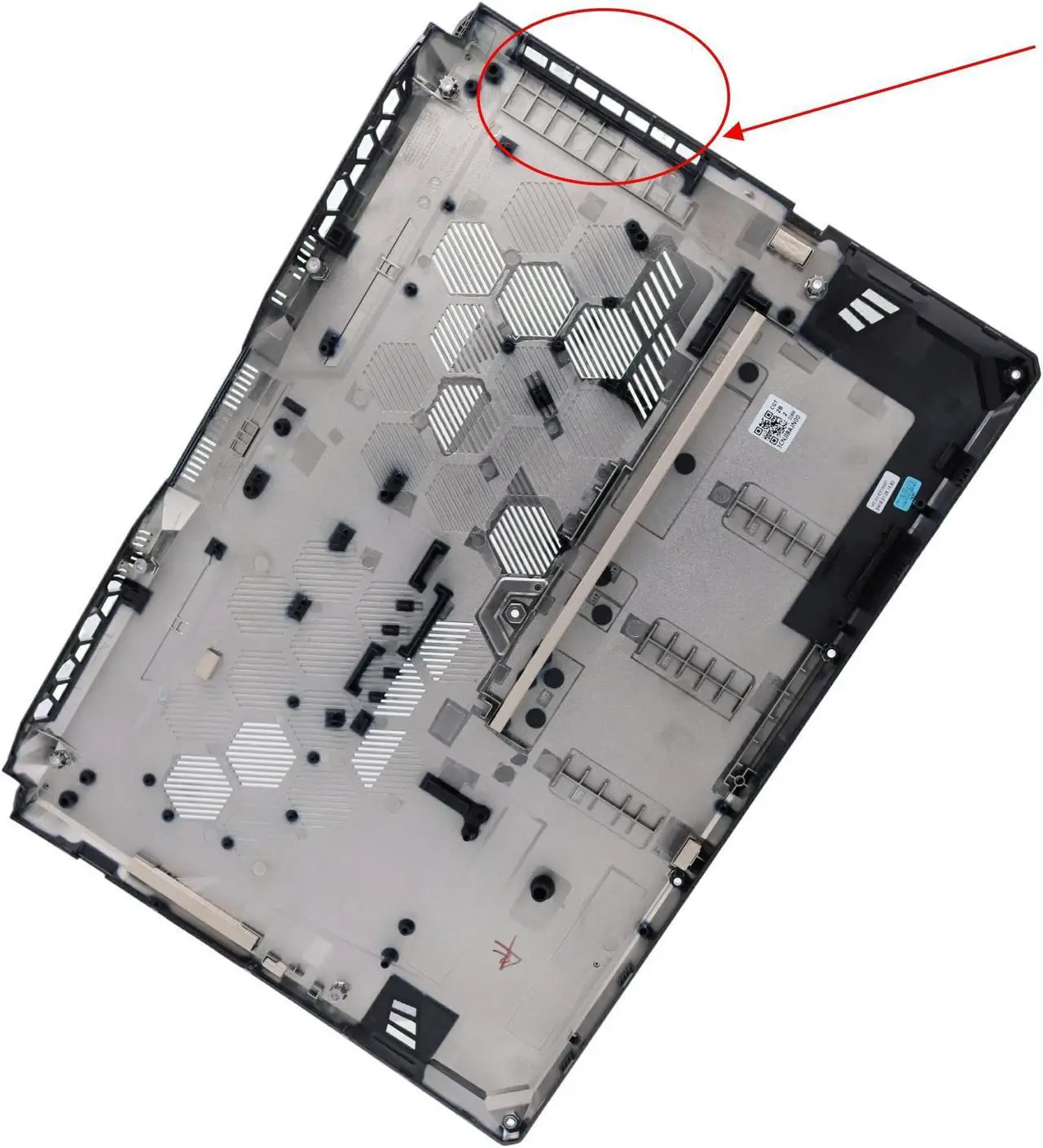 Alt view image 2 of 4 - Deal4GO Lower Bottom Case Base Cover (7 Air Outlet) Replacement for ASUS TUF Gaming FA506 FX506 FA566 FA506Q FA506IE FX506HM - Black