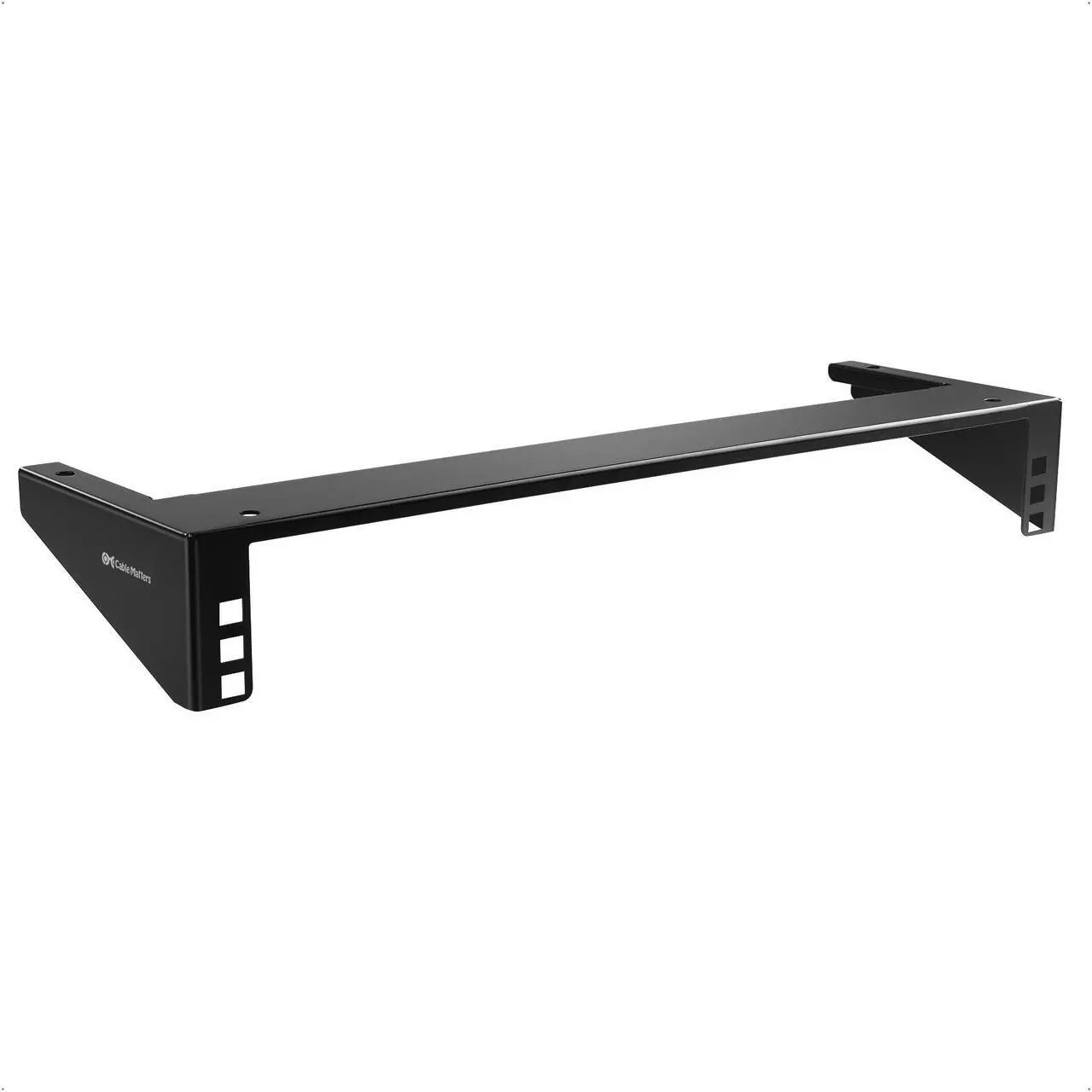 Main image of [Enhanced] Cable Matters Max 170 lbs Heavy Duty 19-inch Vertical 1U Wall Mount Rack Patch Panel Bracket, Versatile Vertical and Horizontal Installation for 19" Network, Server, and Equipment