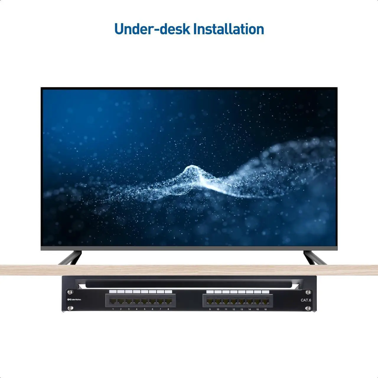 Alt view image 3 of 5 - [Enhanced] Cable Matters Max 170 lbs Heavy Duty 19-inch Vertical 1U Wall Mount Rack Patch Panel Bracket, Versatile Vertical and Horizontal Installation for 19" Network, Server, and Equipment